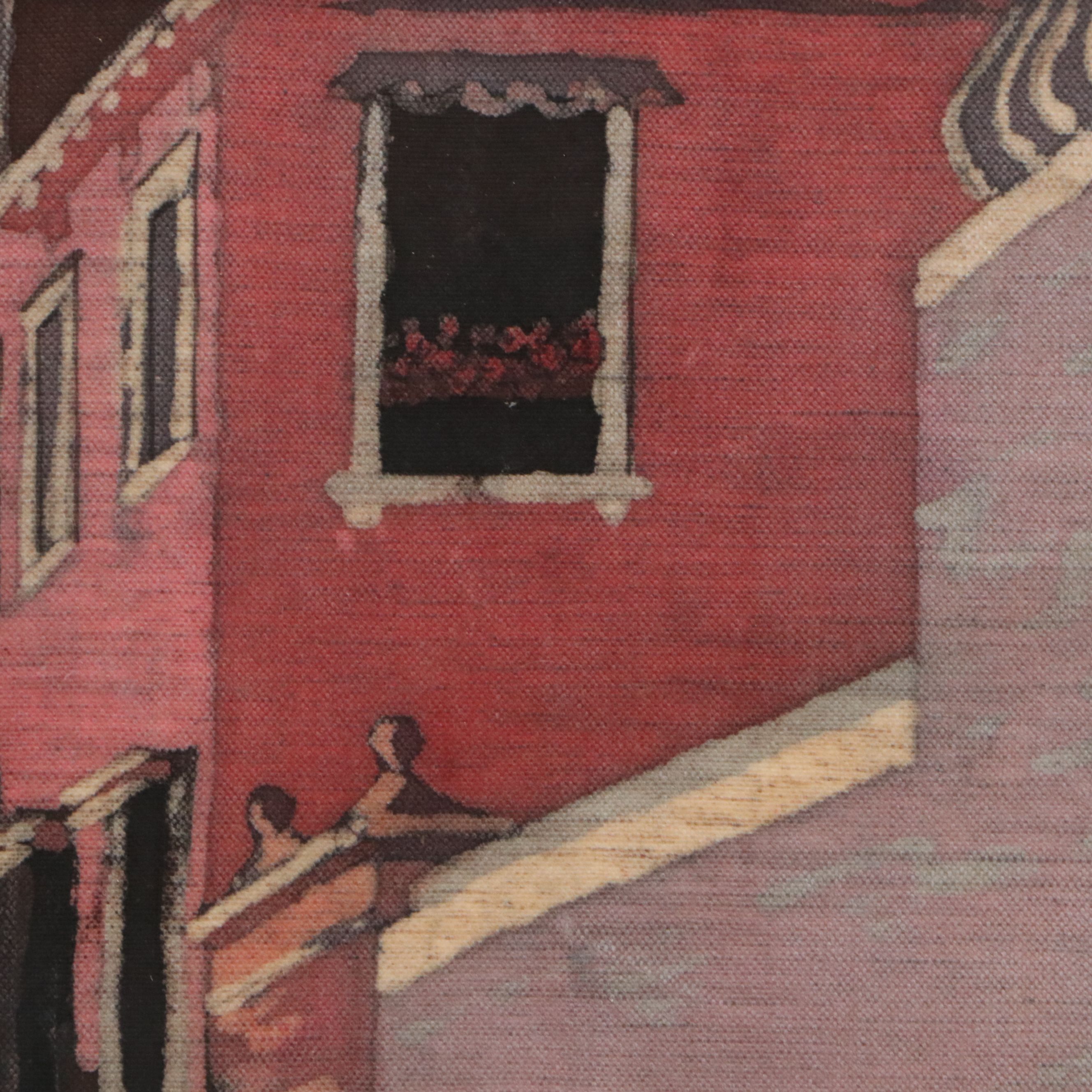 Pat O'brien Watercolor Painting of Venice at Dusk, Late 20th Century