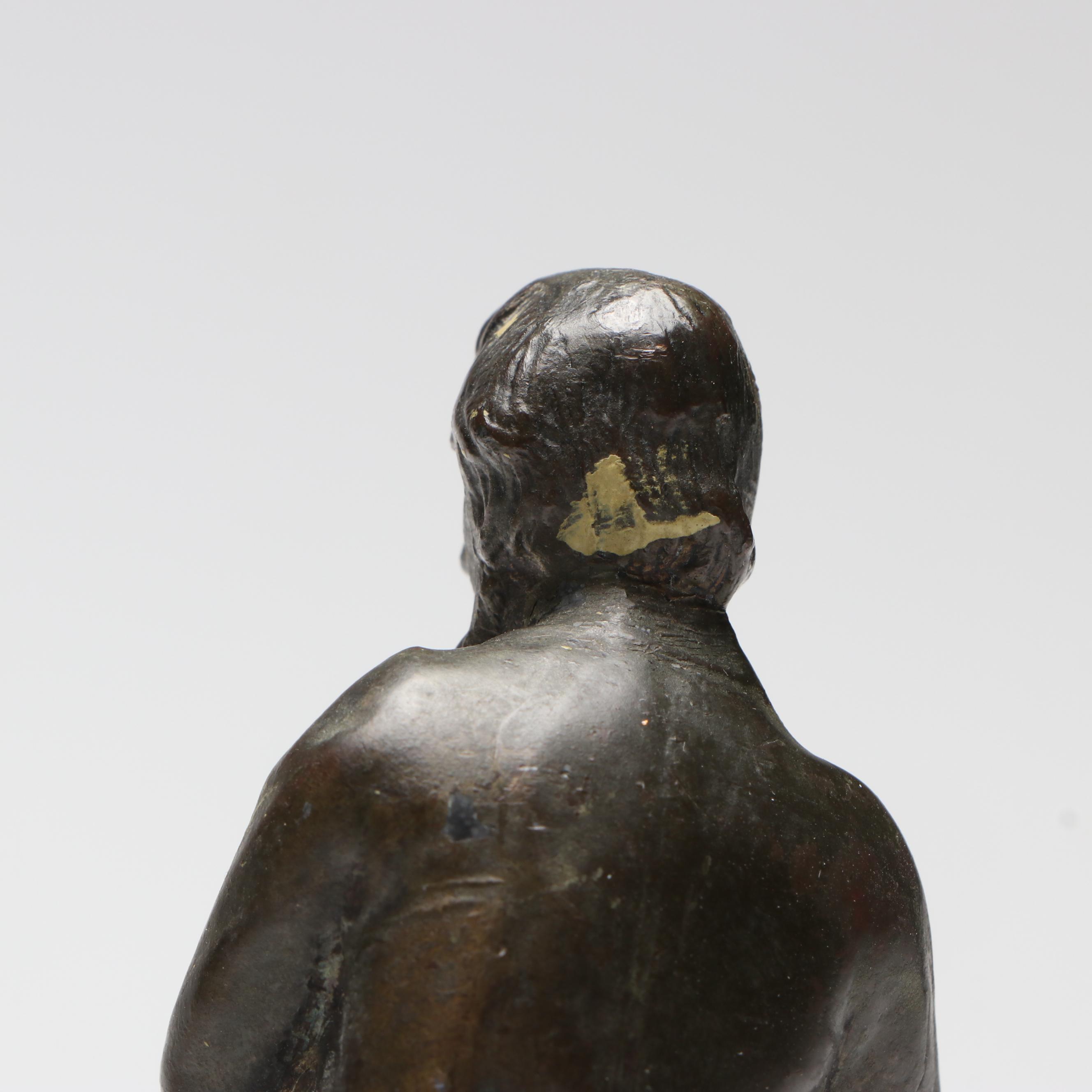 Bronzed Spelter Abraham Lincoln Figurine After Gutzon Borglum