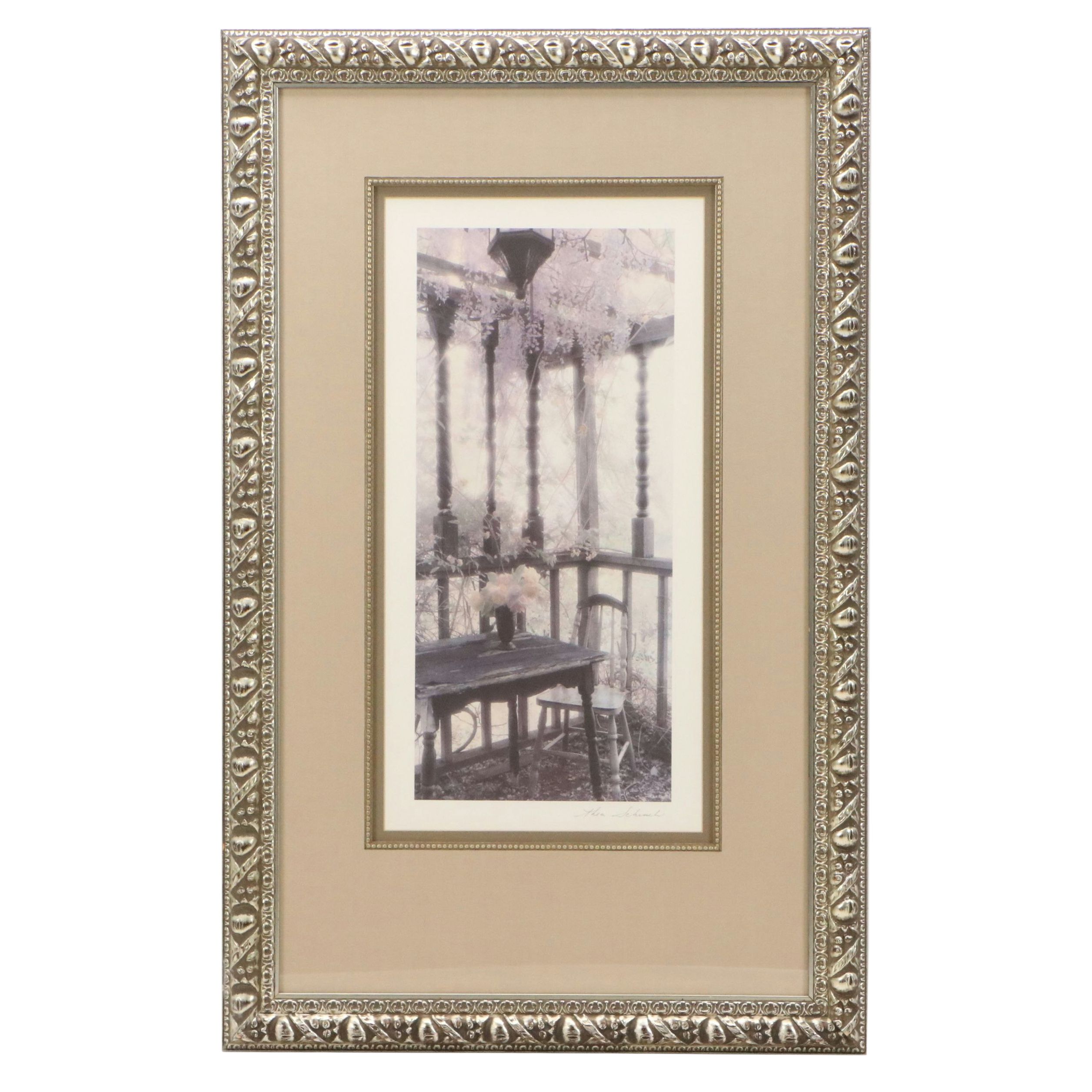 Thea Schrack Offset Lithograph "The Mirador," Late 20th Century