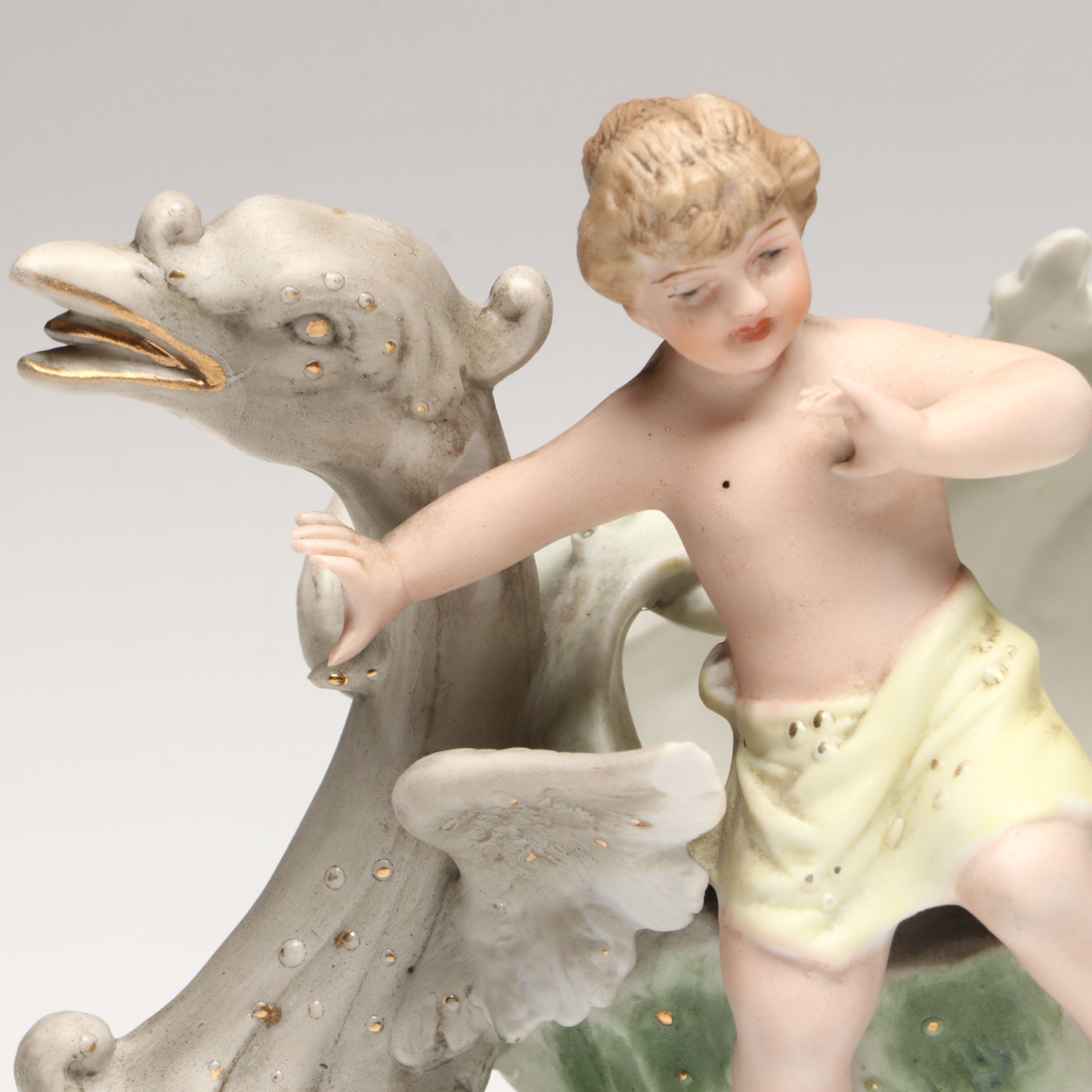 Rococo Style Porcelain Putto Vase