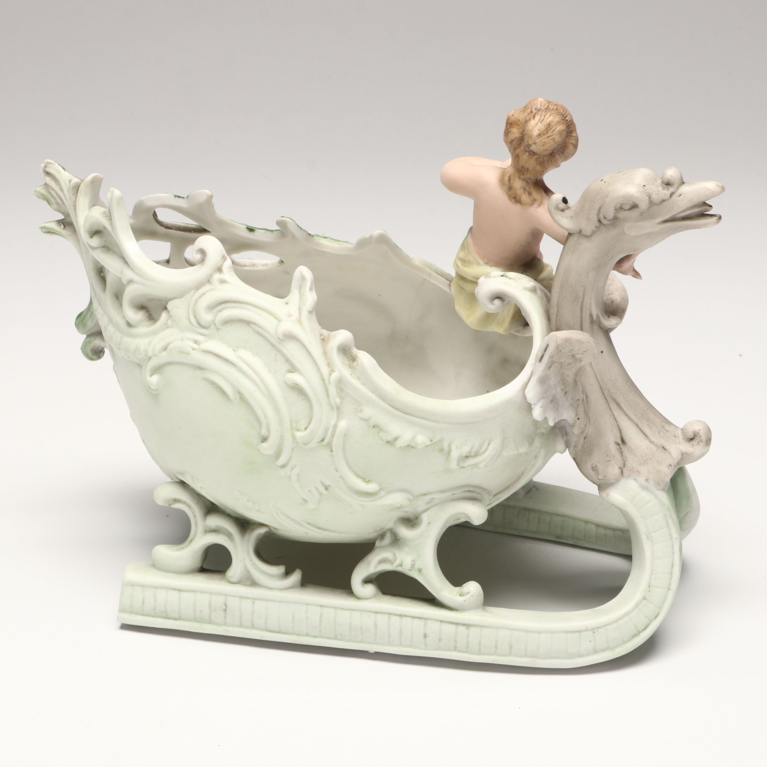 Rococo Style Porcelain Putto Vase