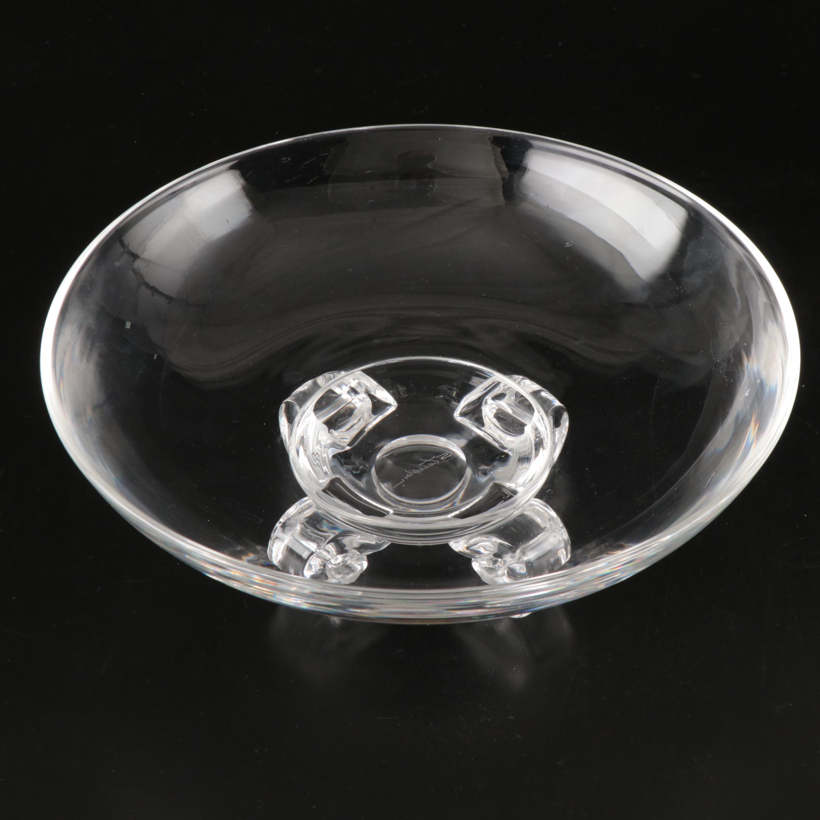 John Dreves for Steuben Footed Art Glass Bowl, Mid to Late 20th Century