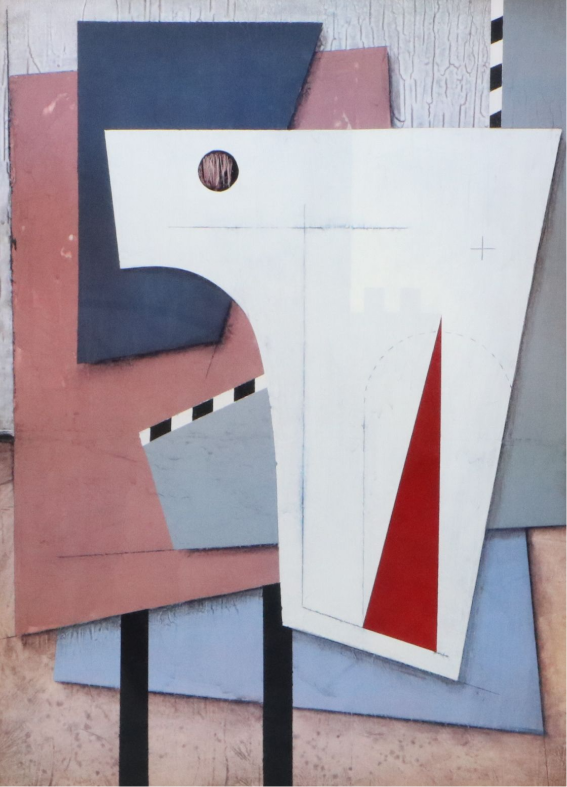 Offset Lithograph of Cubistic Composition, Late 20th Century