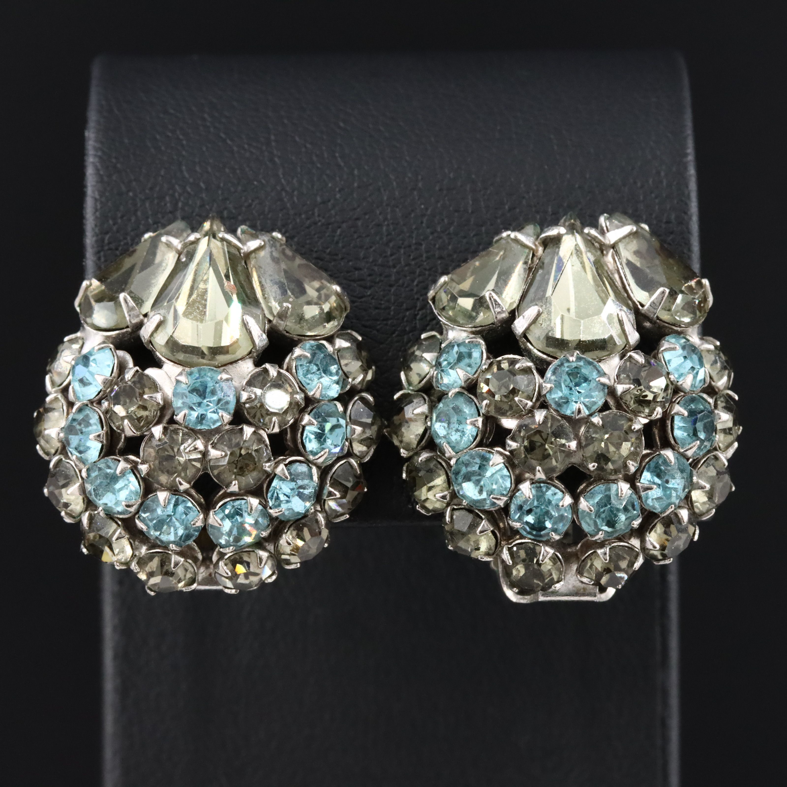 Rhinestone Clip Earrings