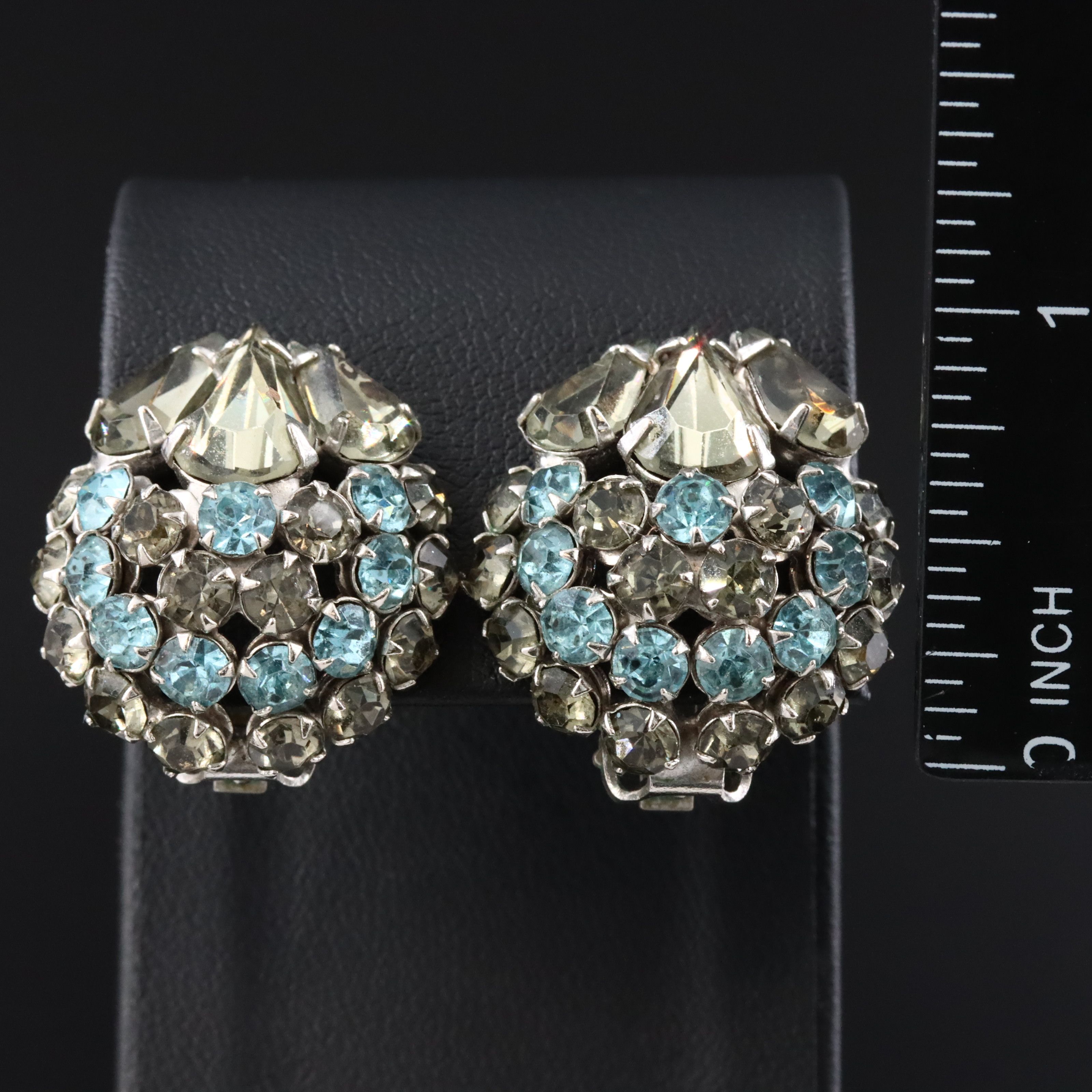Rhinestone Clip Earrings