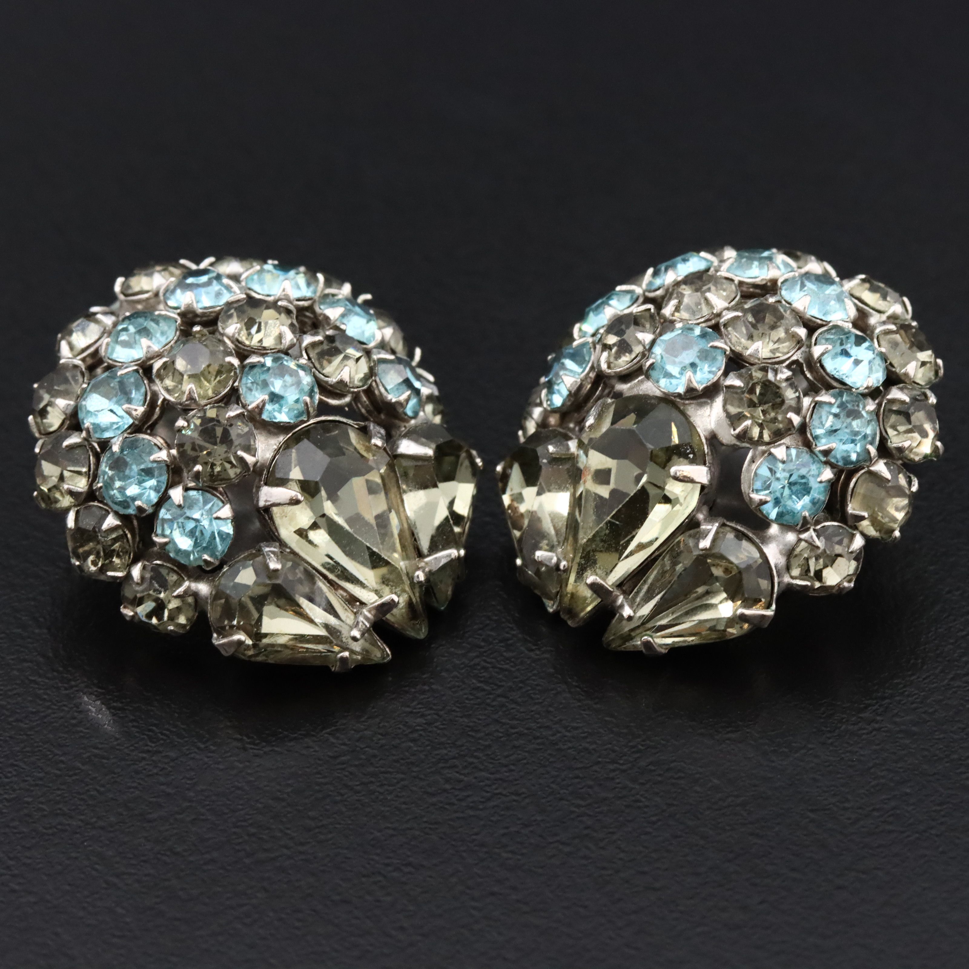 Rhinestone Clip Earrings