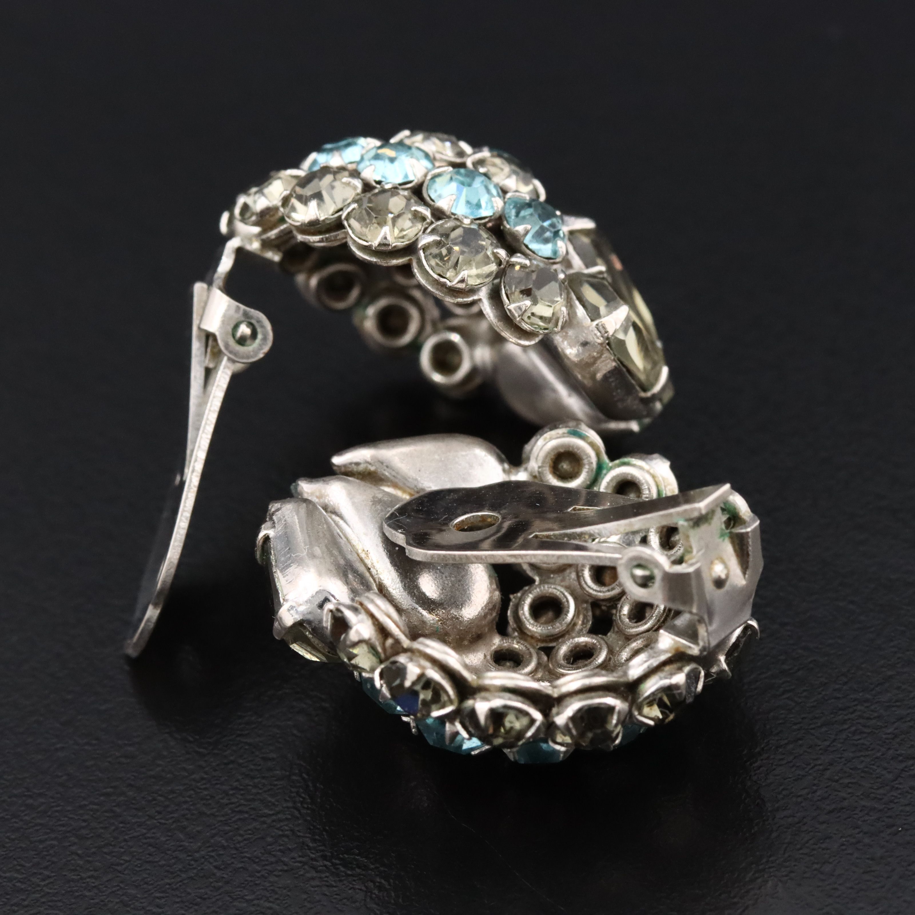 Rhinestone Clip Earrings