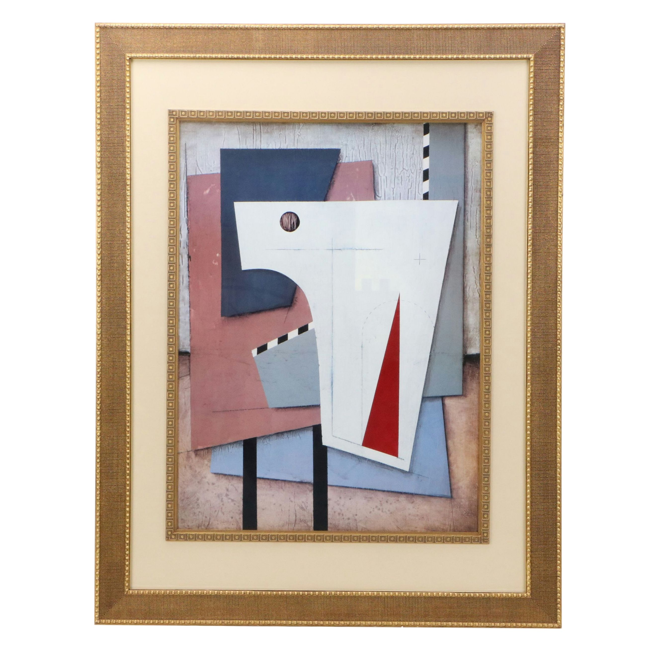 Offset Lithograph of Cubistic Composition, Late 20th Century