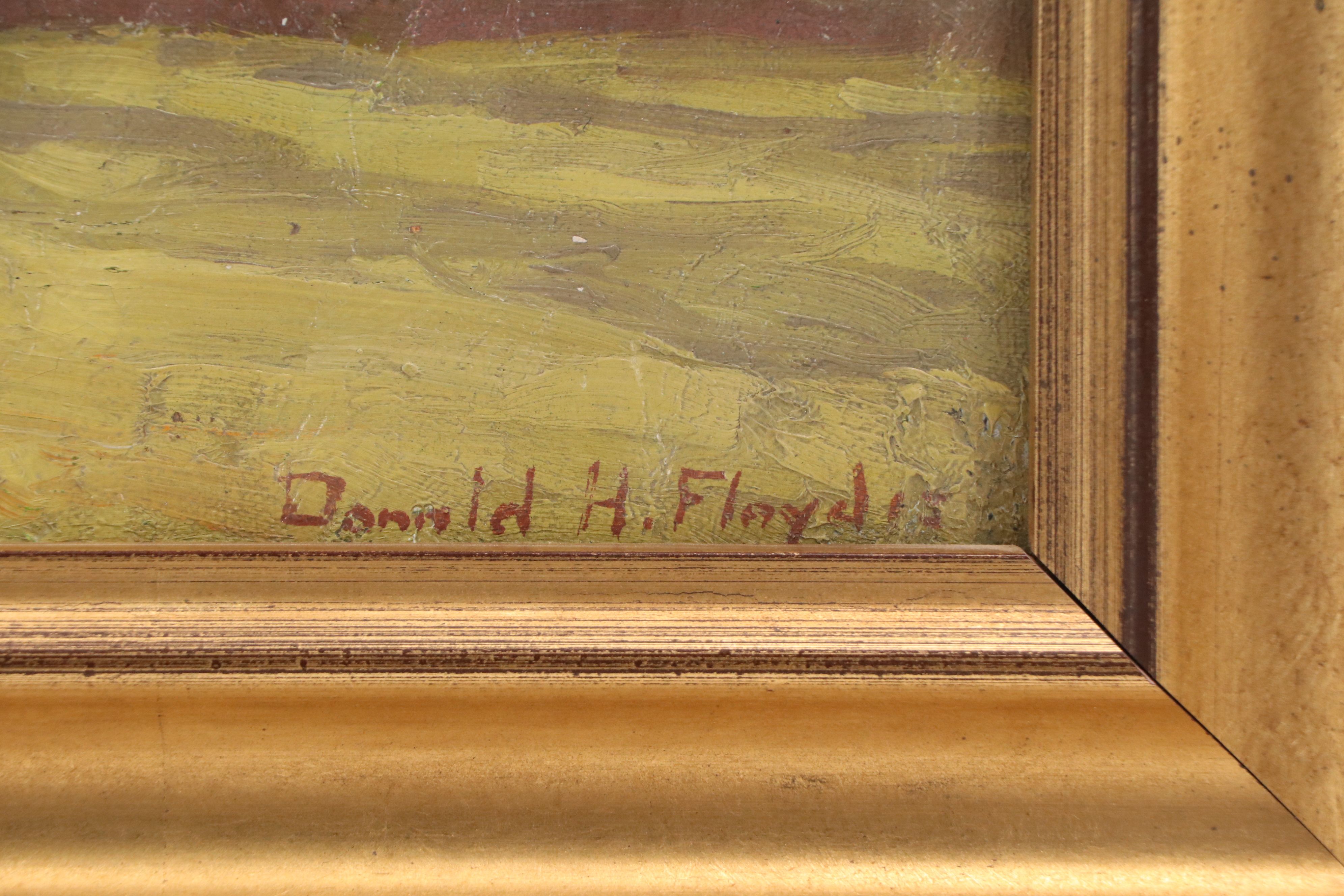 Donald H. Floyd Oil Painting "Winter Landscape," 1915