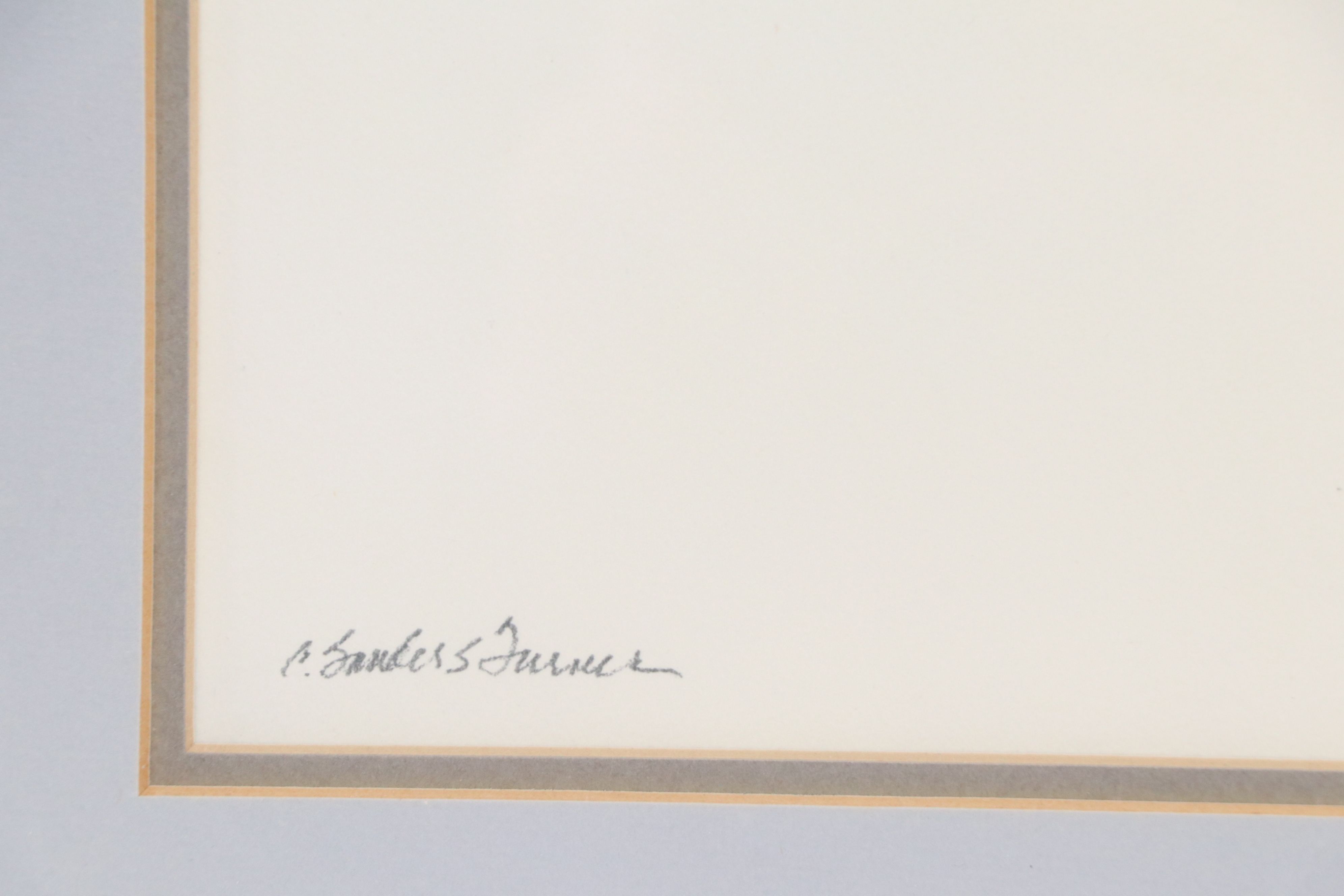 C. Sanders Turner Watercolor Landscape Painting "Snowfall"