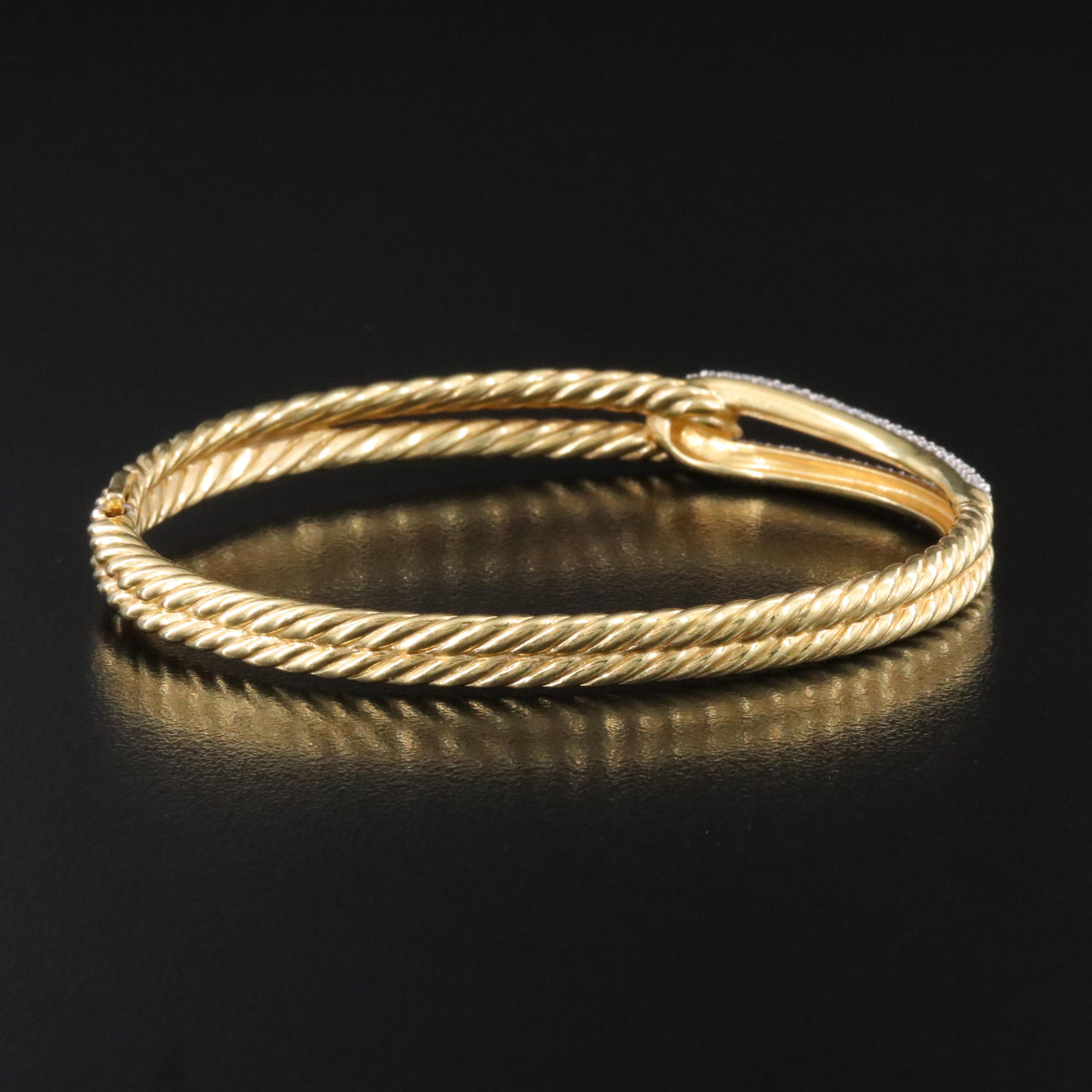 David Yurman Labyrinth 18K 1.56 CTW Pavé Diamond Bracelet