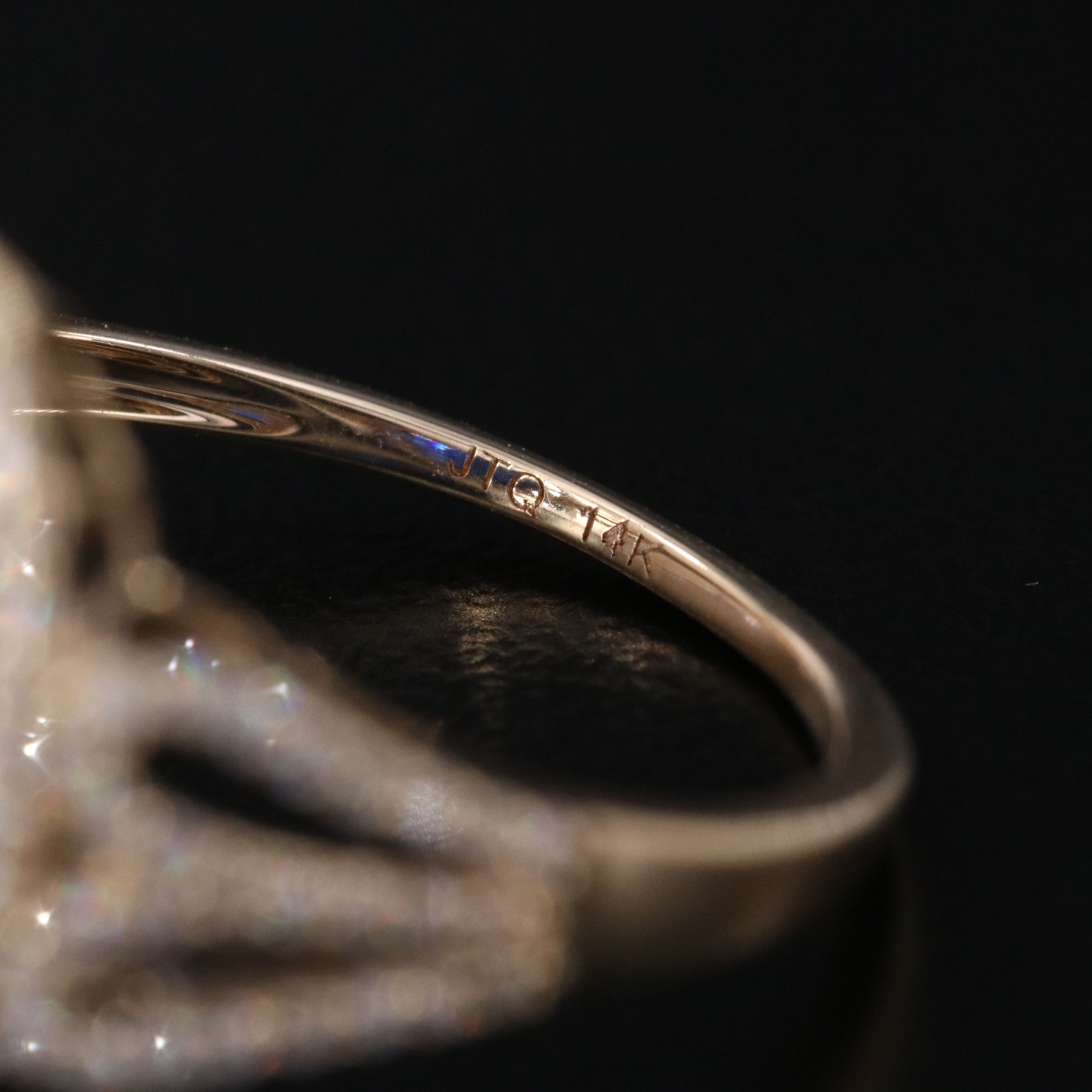 14K 6.00 CT Sapphire and Moissanite Ring