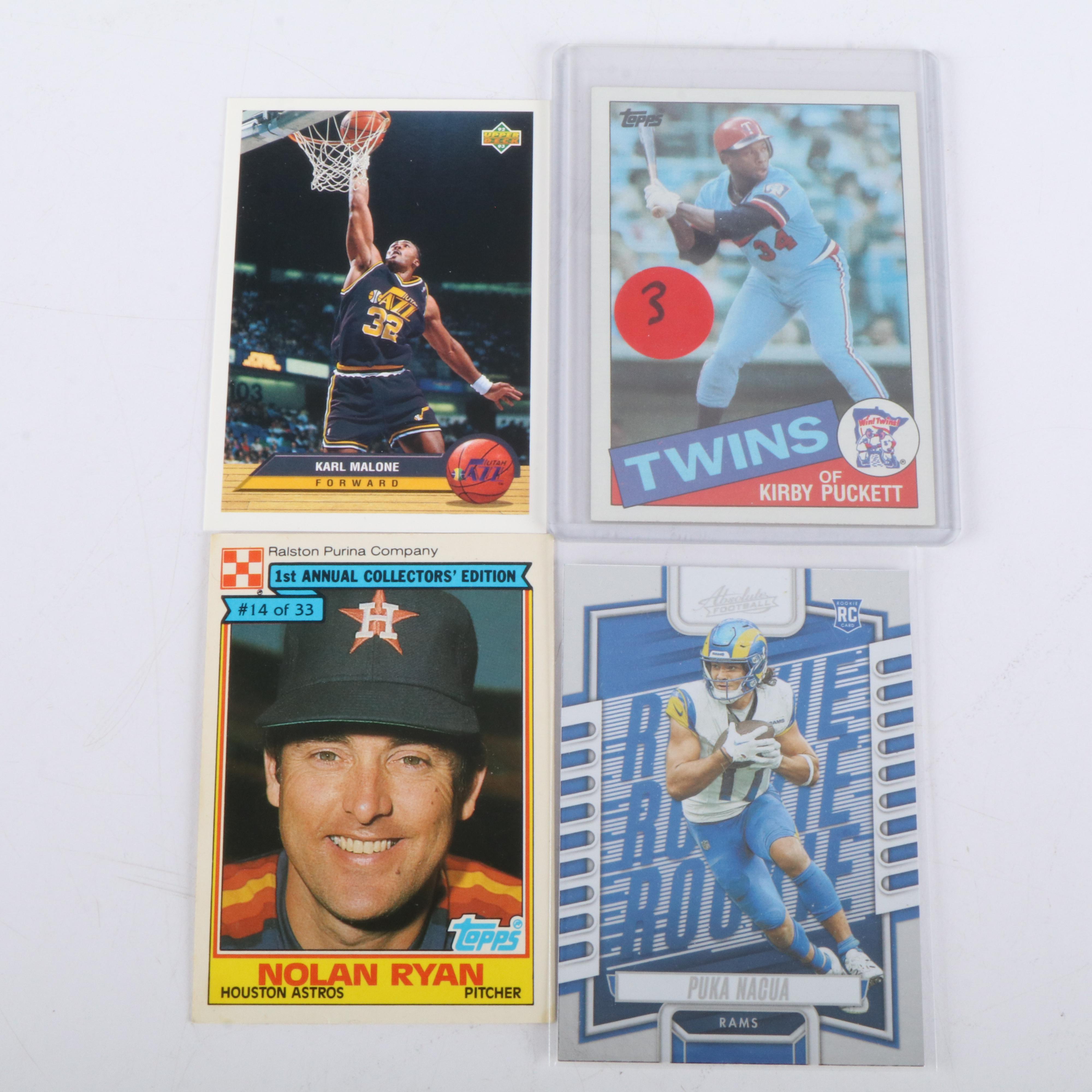 Donruss with Other Sports Cards Featuring Tony Gwynn and Puka Nacua Rookies