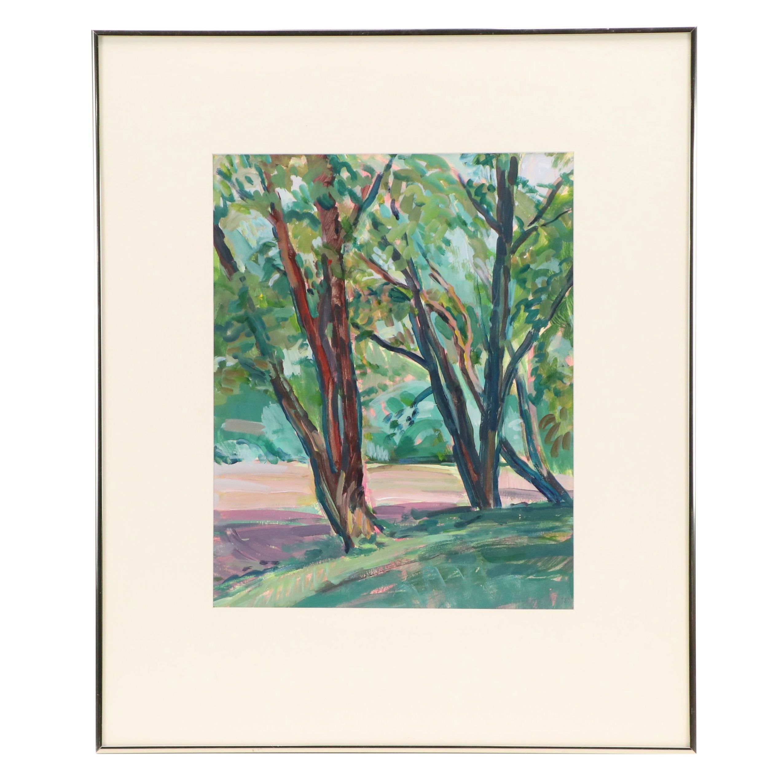 Henry Link Acrylic Landscape Painting, 1989