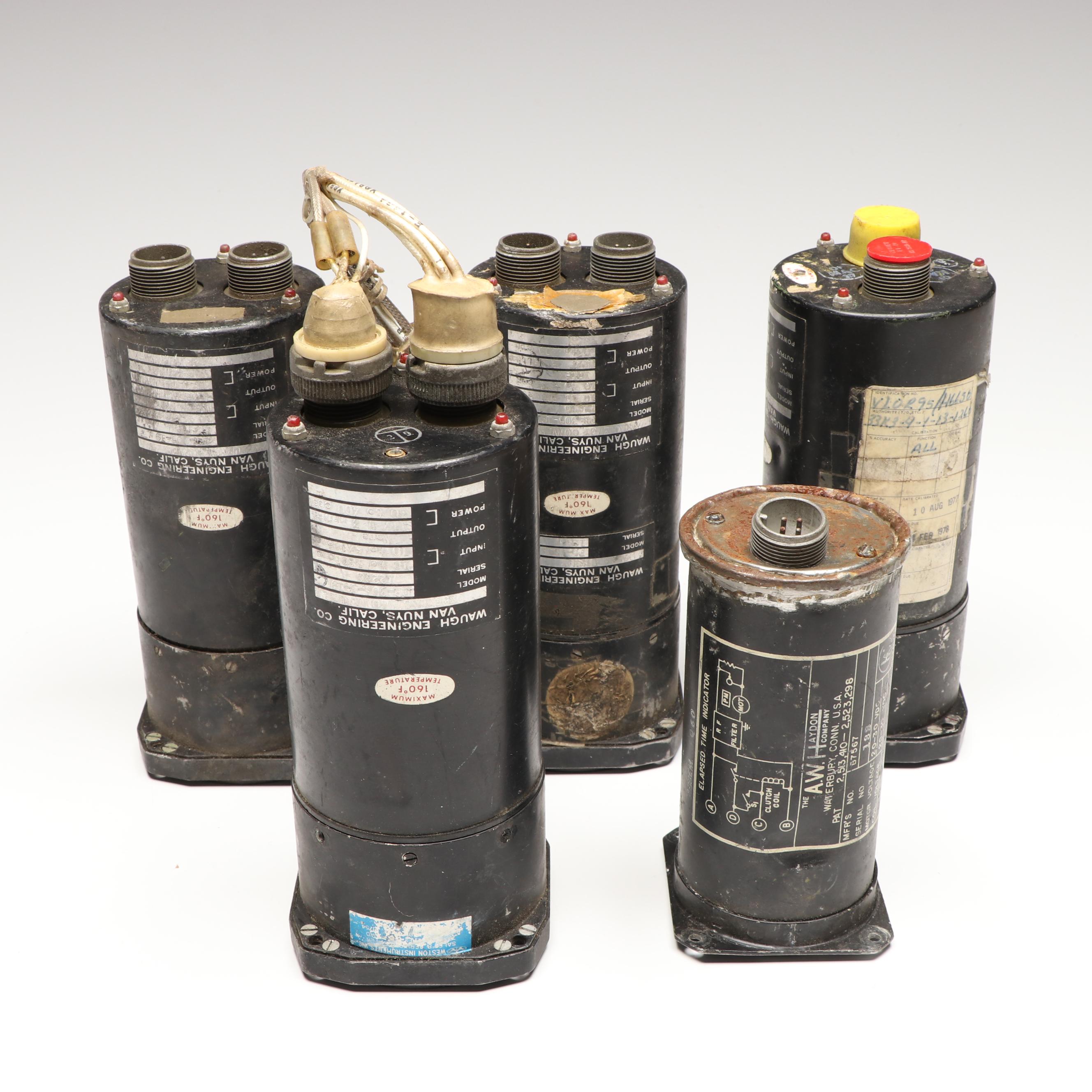 Waugh Engineering, Foxboro and A.W. Haydon Co. Aircraft Cockpit Indicators