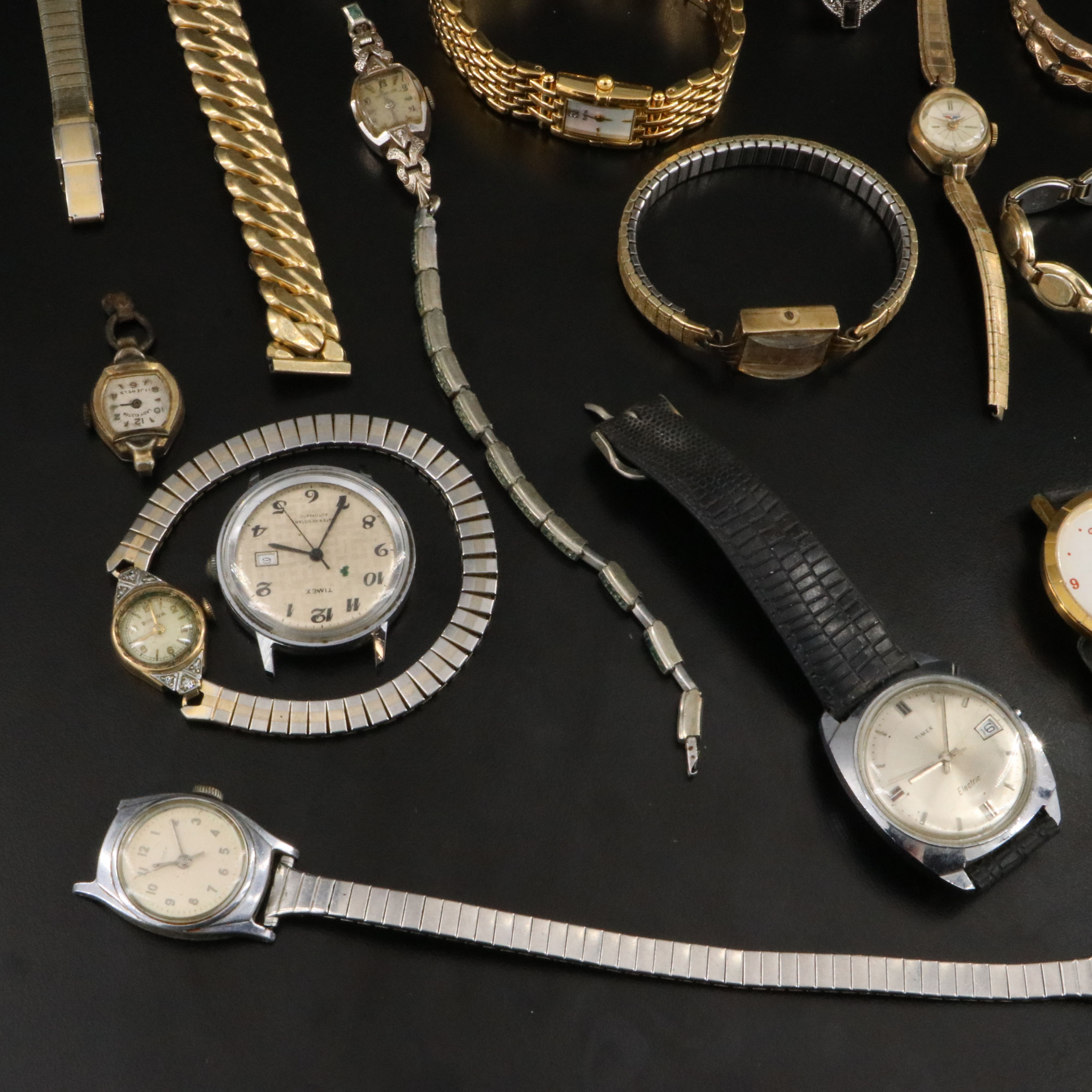 Collection of Stem Wind and Quartz Watches Featuring Bulova and Ecclissi