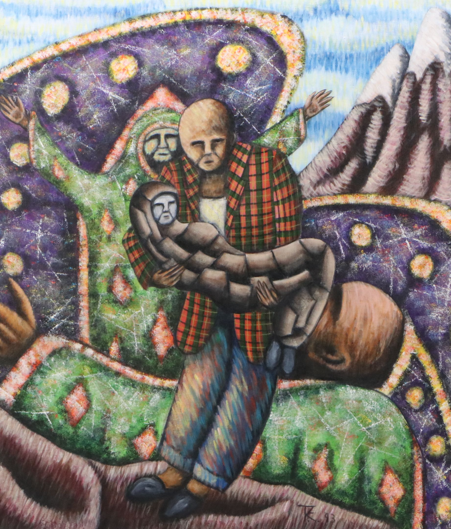 Tod Evans Acrylic Painting "Bound by Tradition," 1993