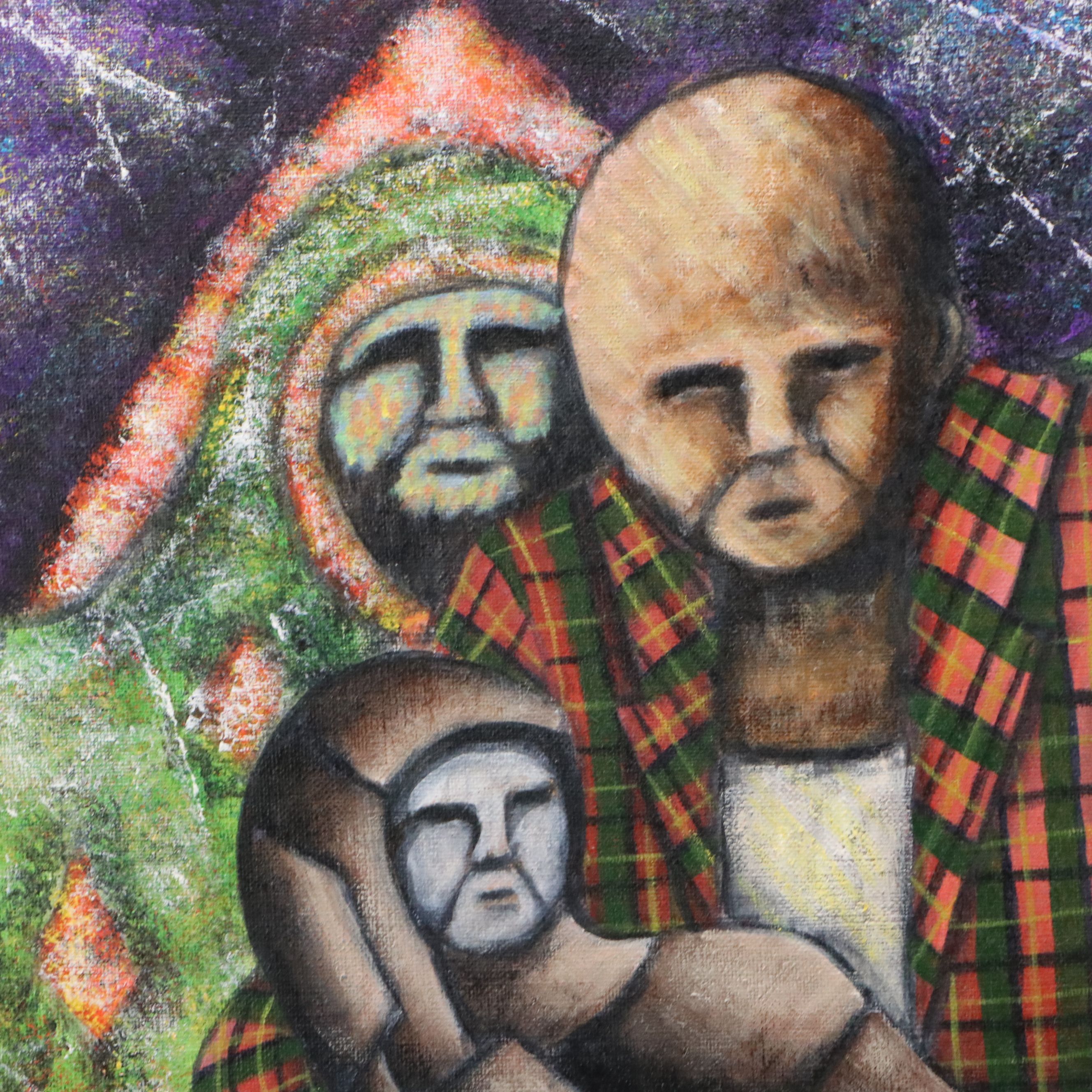 Tod Evans Acrylic Painting "Bound by Tradition," 1993