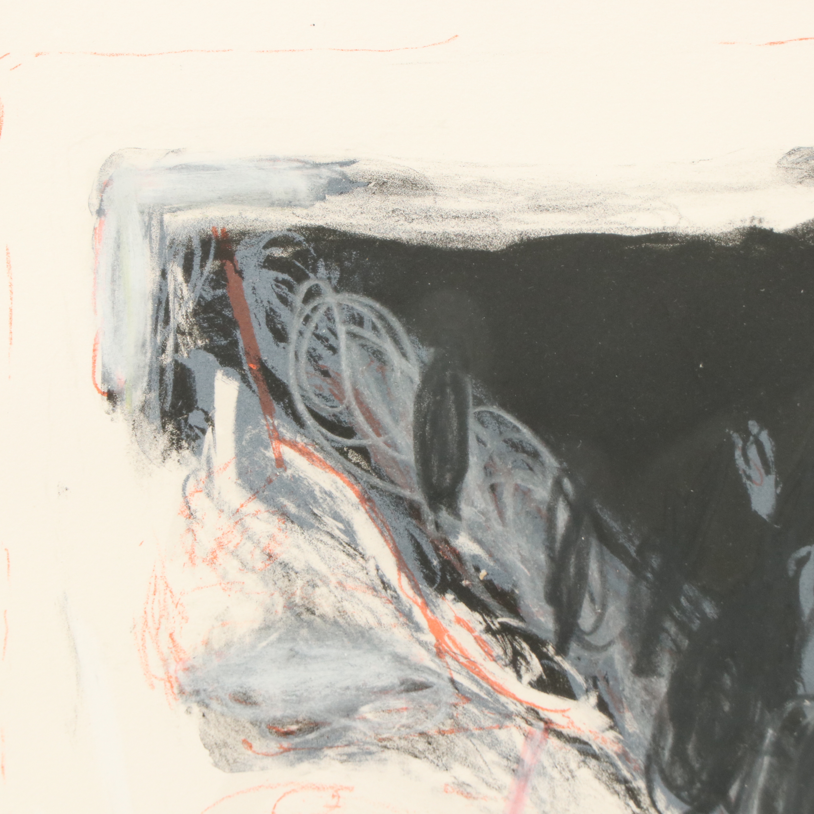 Katherine Porter Color Lithograph and Crayon "Armed with a Burning Patience"