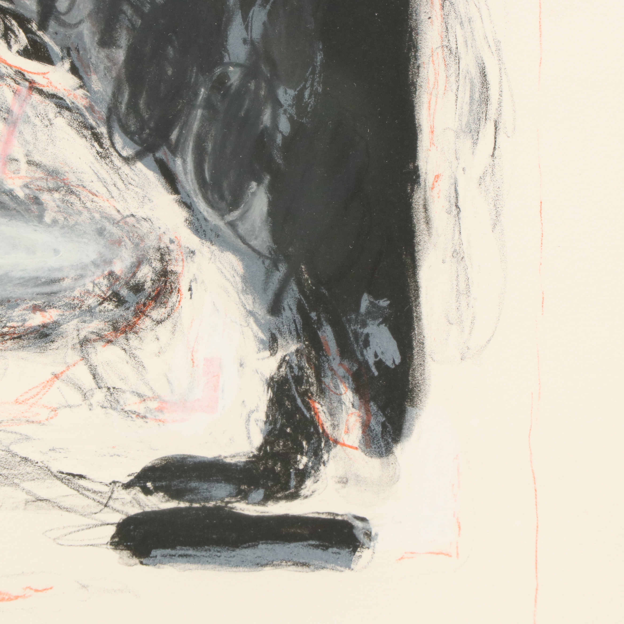 Katherine Porter Color Lithograph and Crayon "Armed with a Burning Patience"