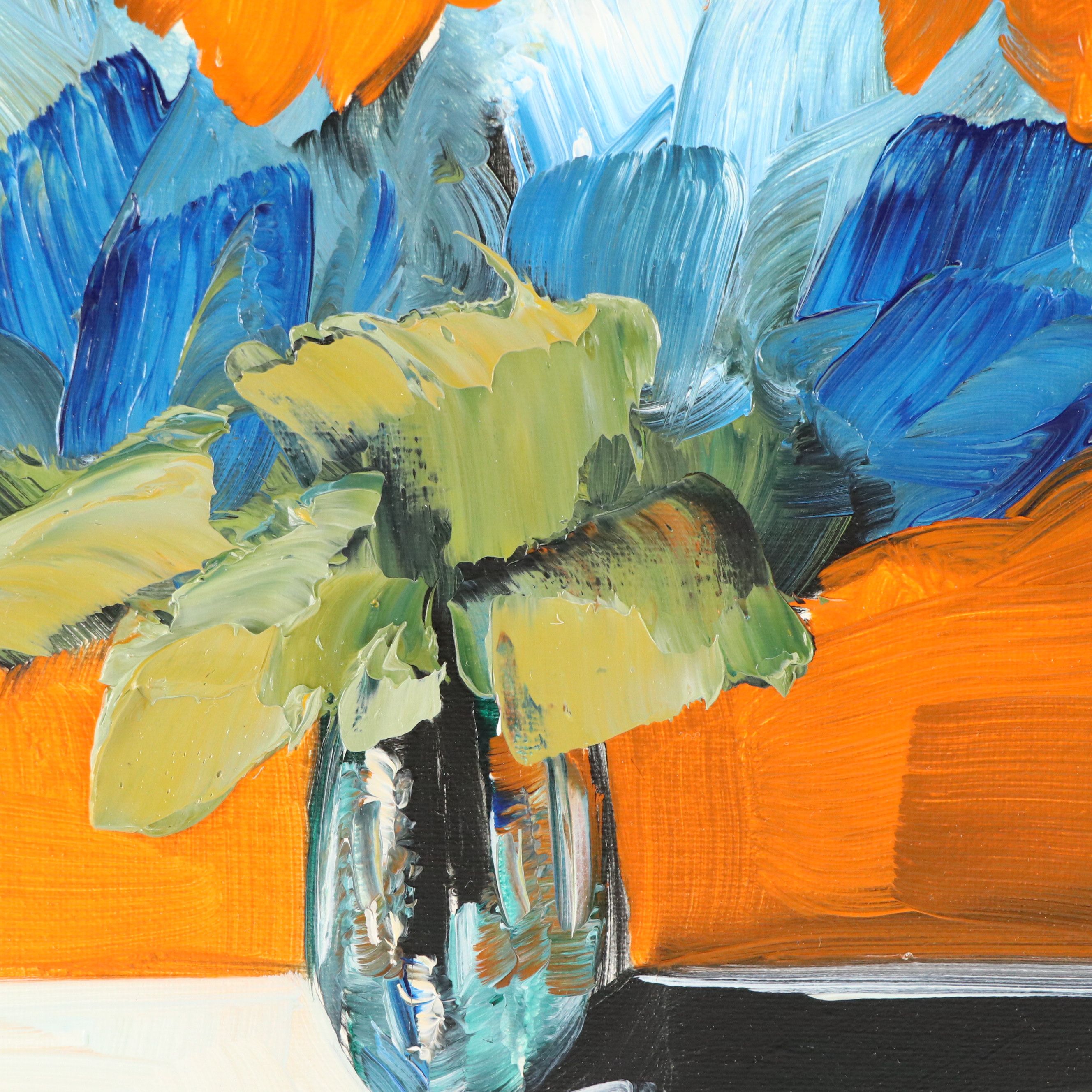 José M. Lima Floral Still Life Oil Painting, 2026