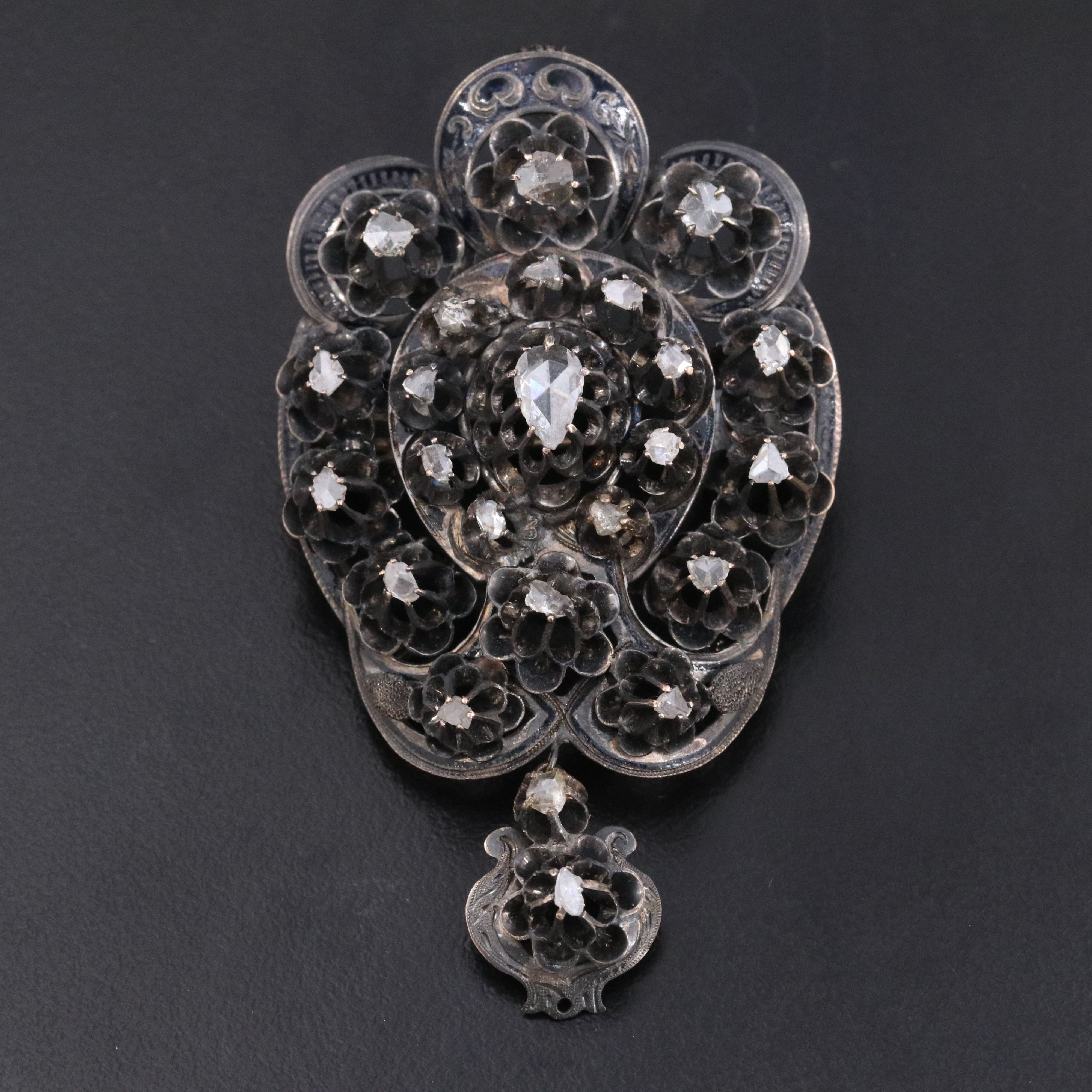 10K Diamond Converter Brooch