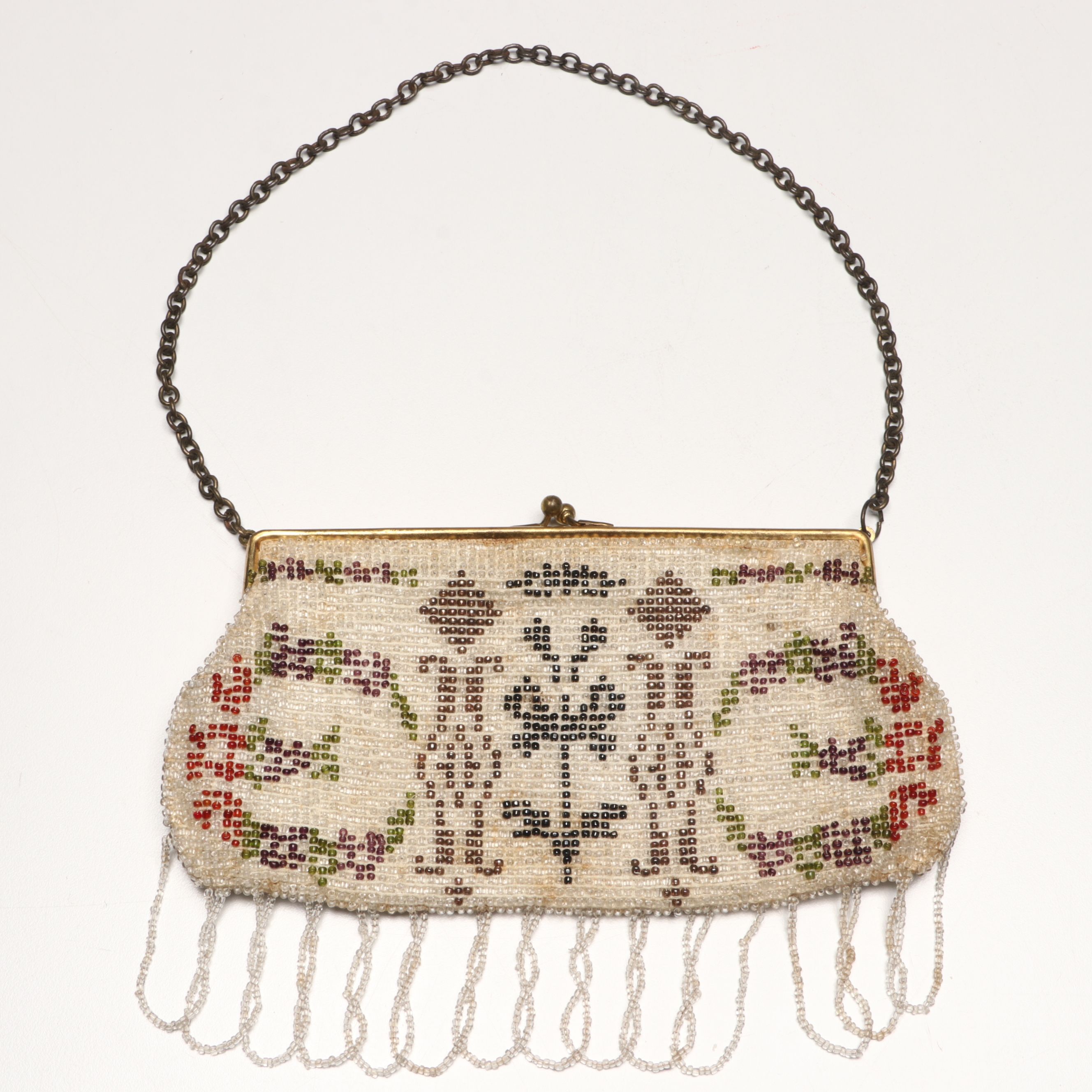 Vintage Velveteen Clutch and Beaded Kisslock Purses