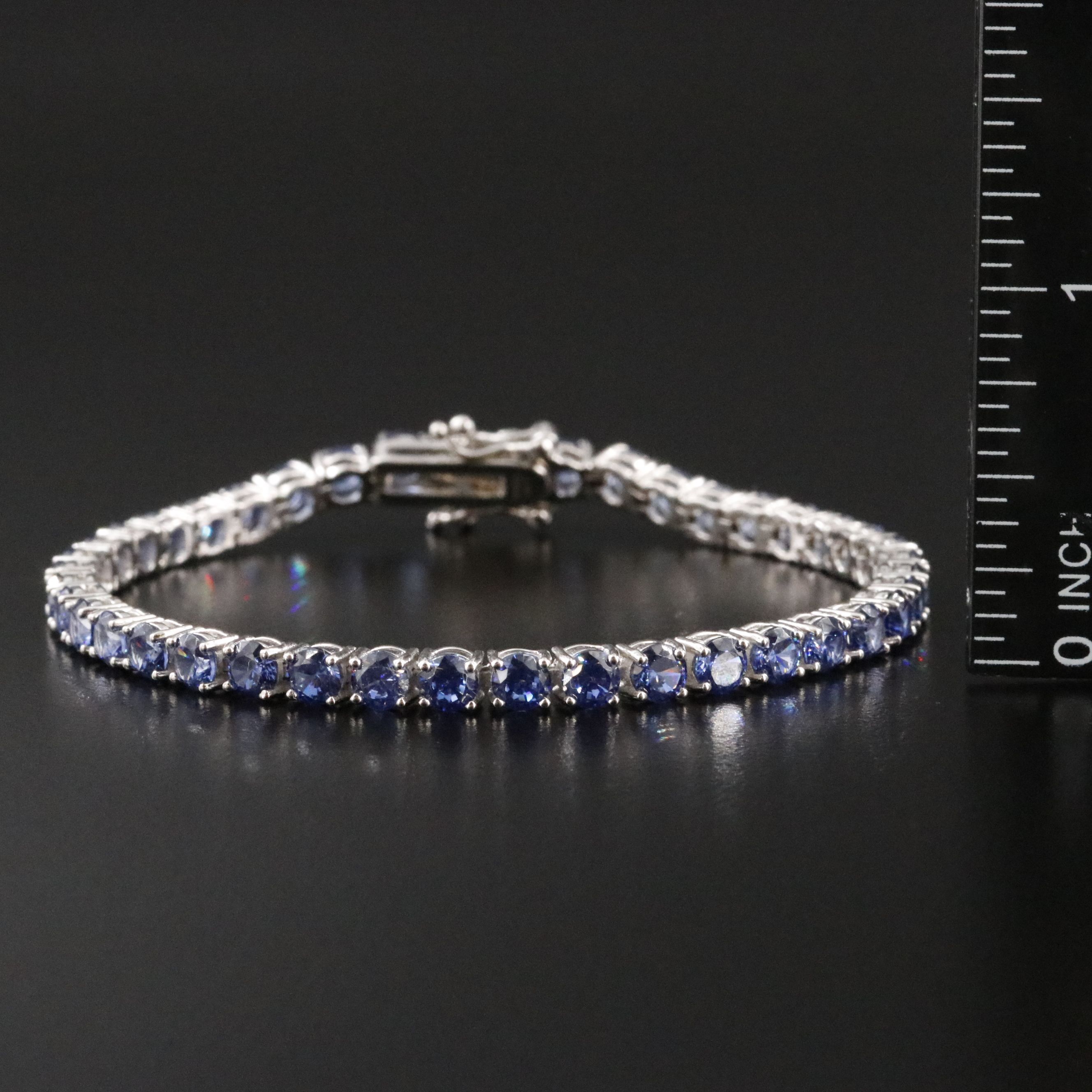 Sterling CZ Line Bracelet
