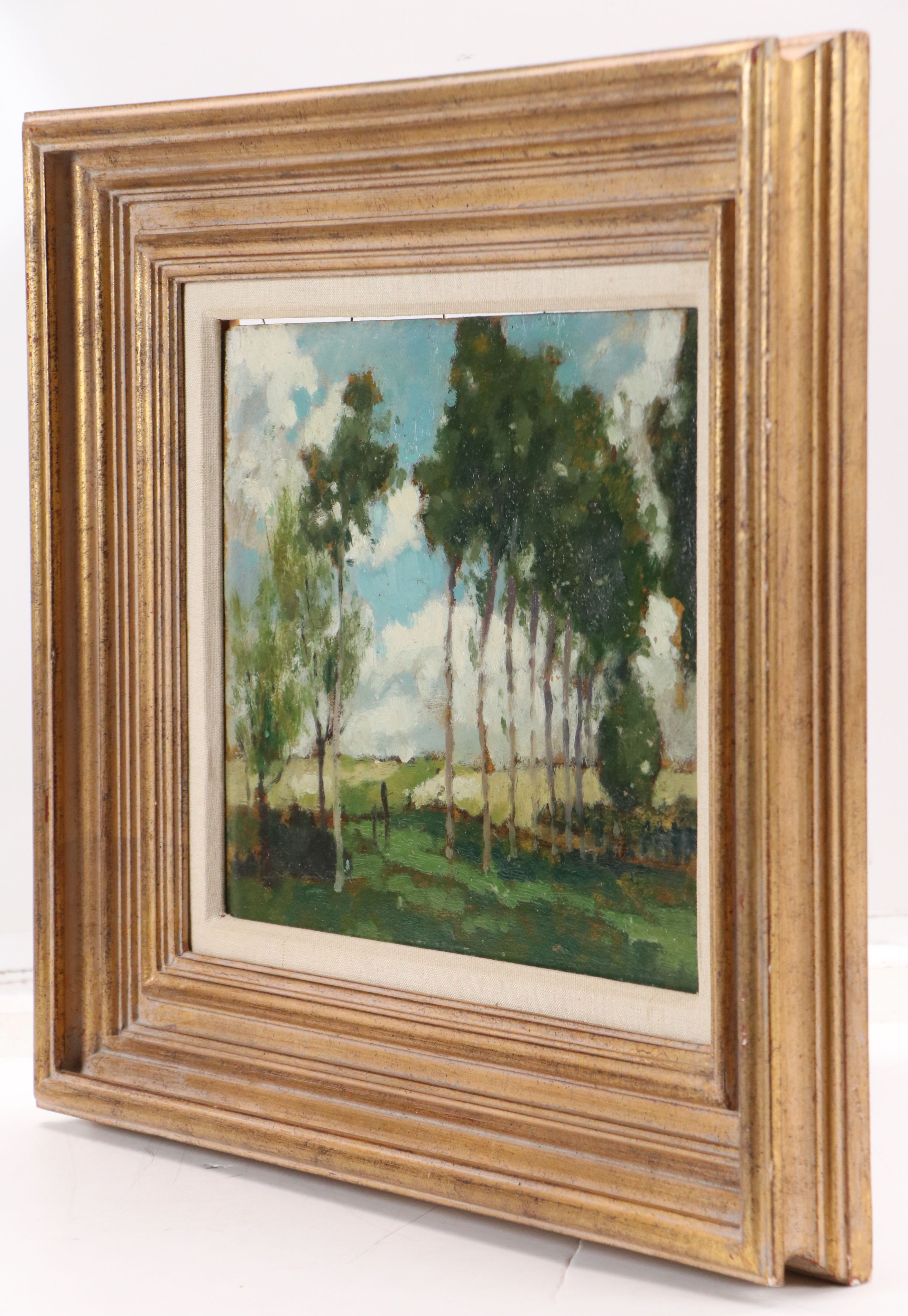 George Elmer Brown Oil Painting "Landscape with Trees," Early to Mid-20th C.