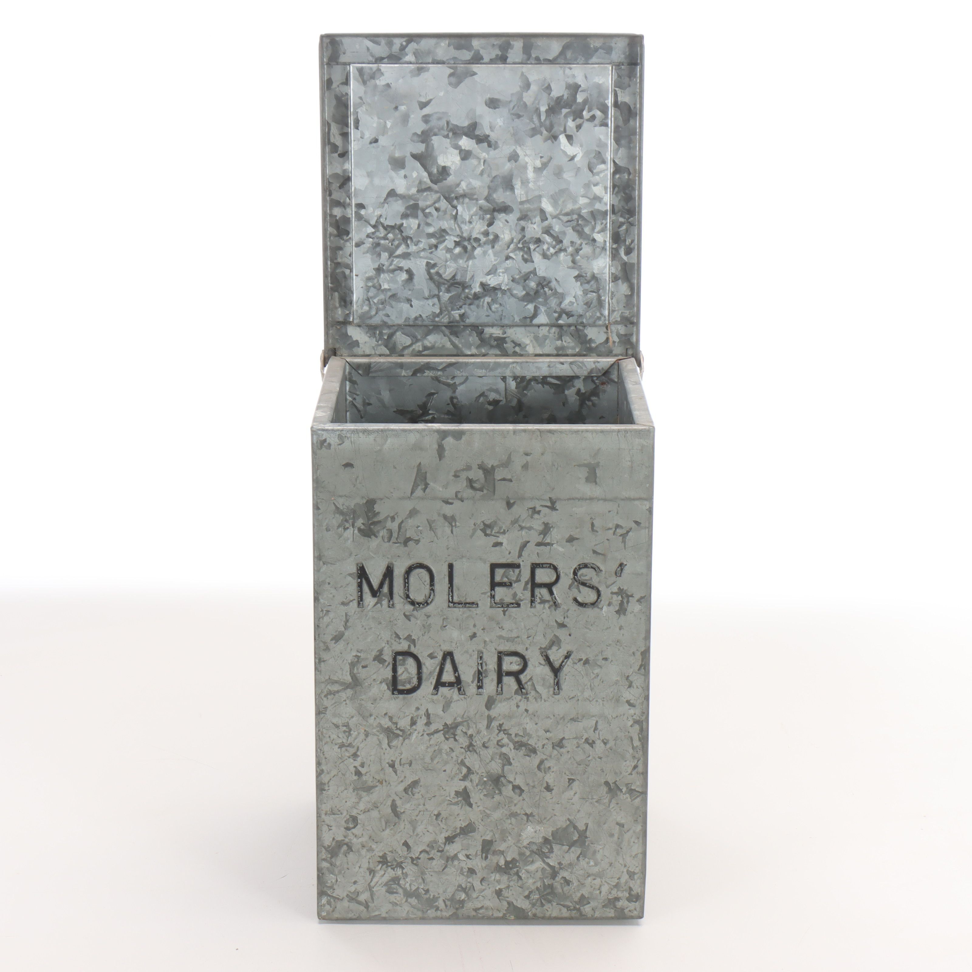 Molers Dairy Galvanized Metal Milk Delivery Box
