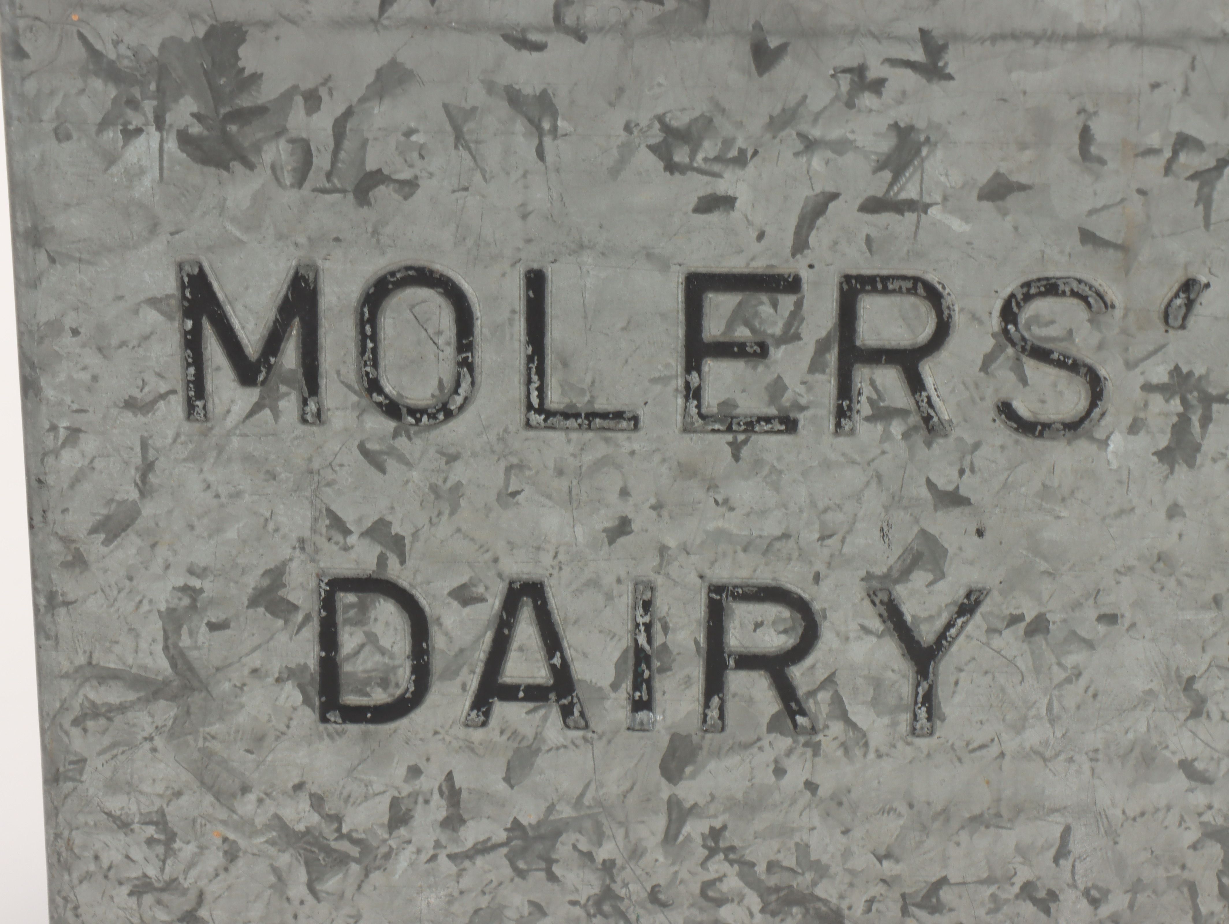 Molers Dairy Galvanized Metal Milk Delivery Box