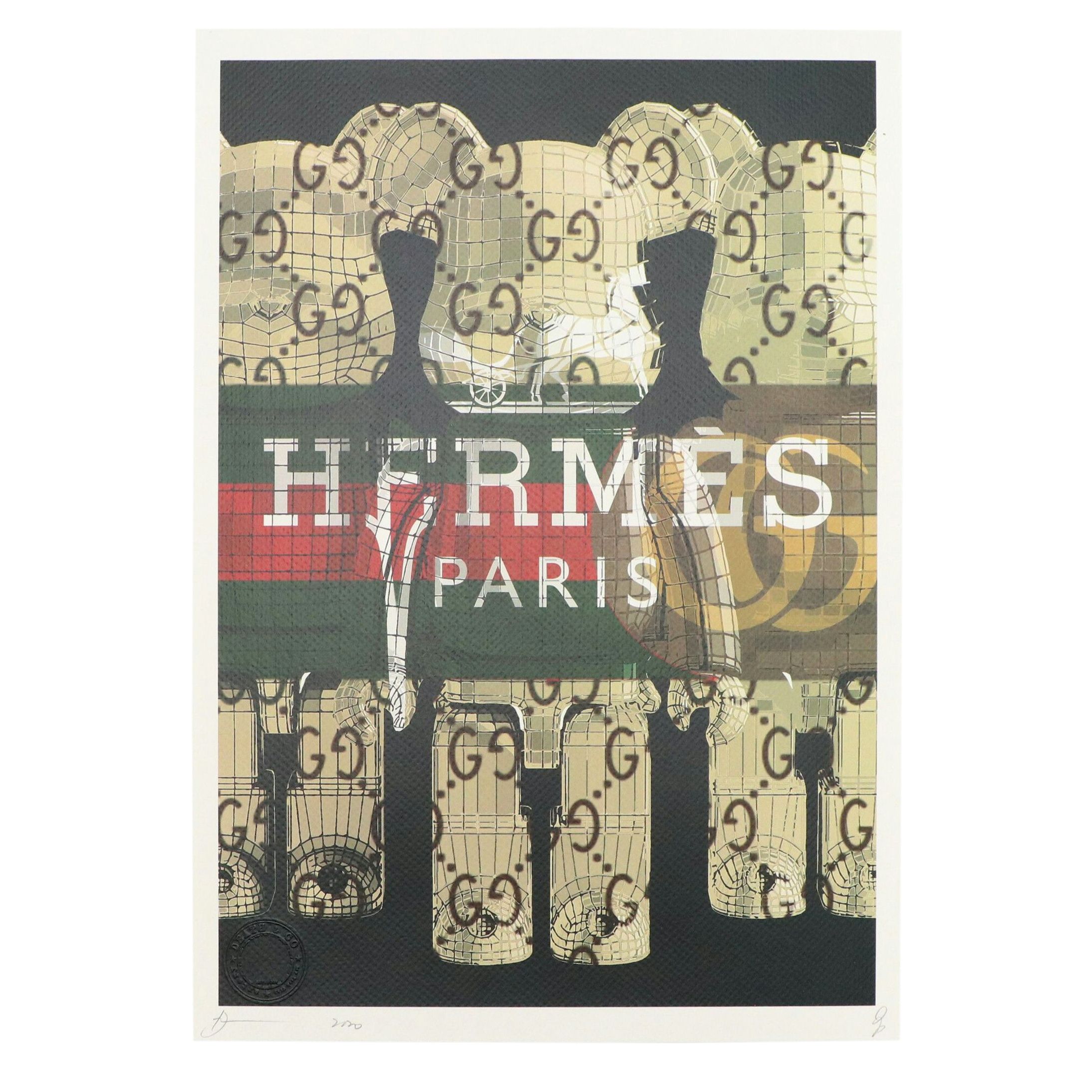 Death NYC Graphic Digital Print Featuring Gucci x Hermès, 2020