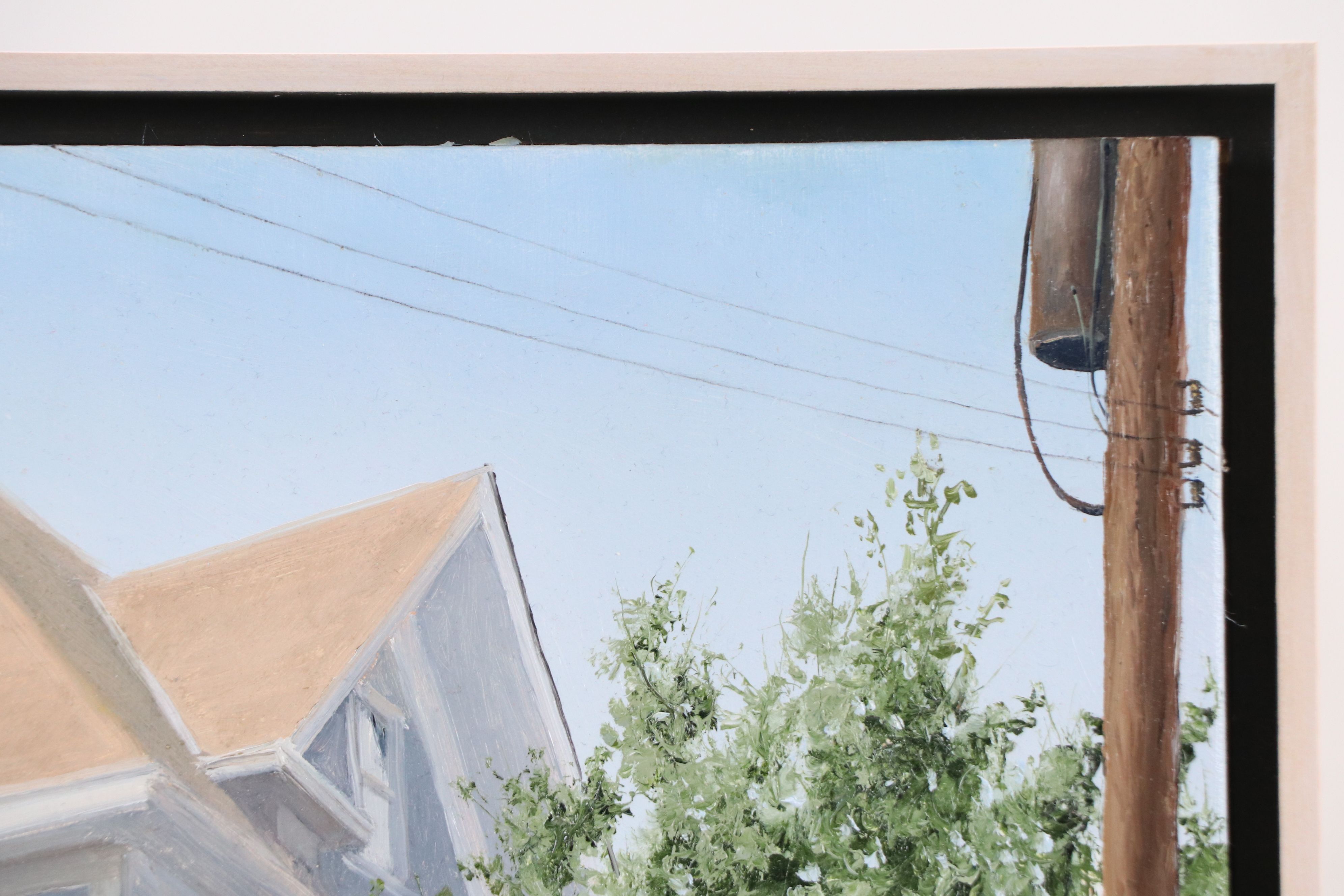 Nicholas James Harris Oil Painting "Blue Stucco House, Summer Afternoon," 1997