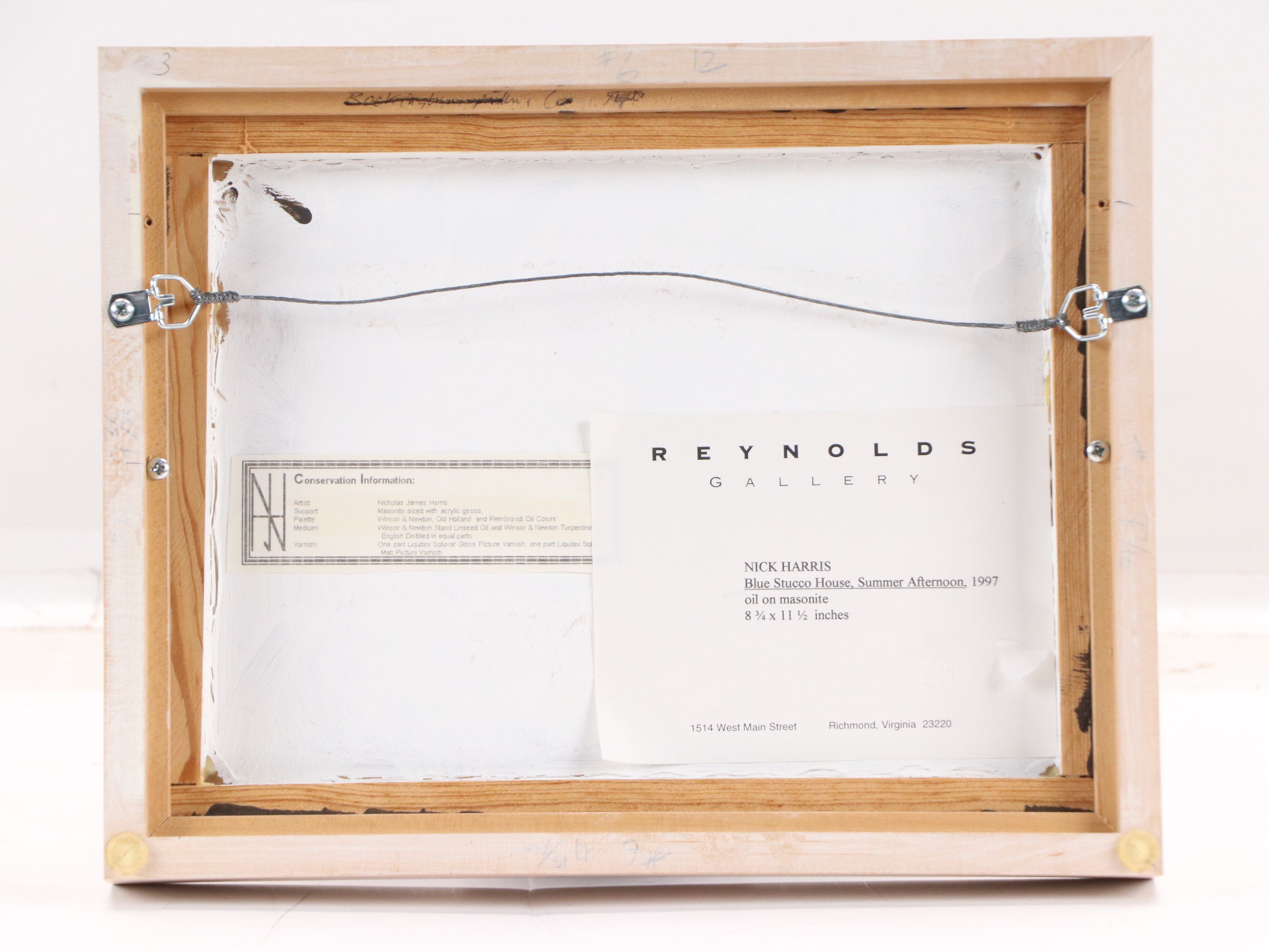 Nicholas James Harris Oil Painting "Blue Stucco House, Summer Afternoon," 1997