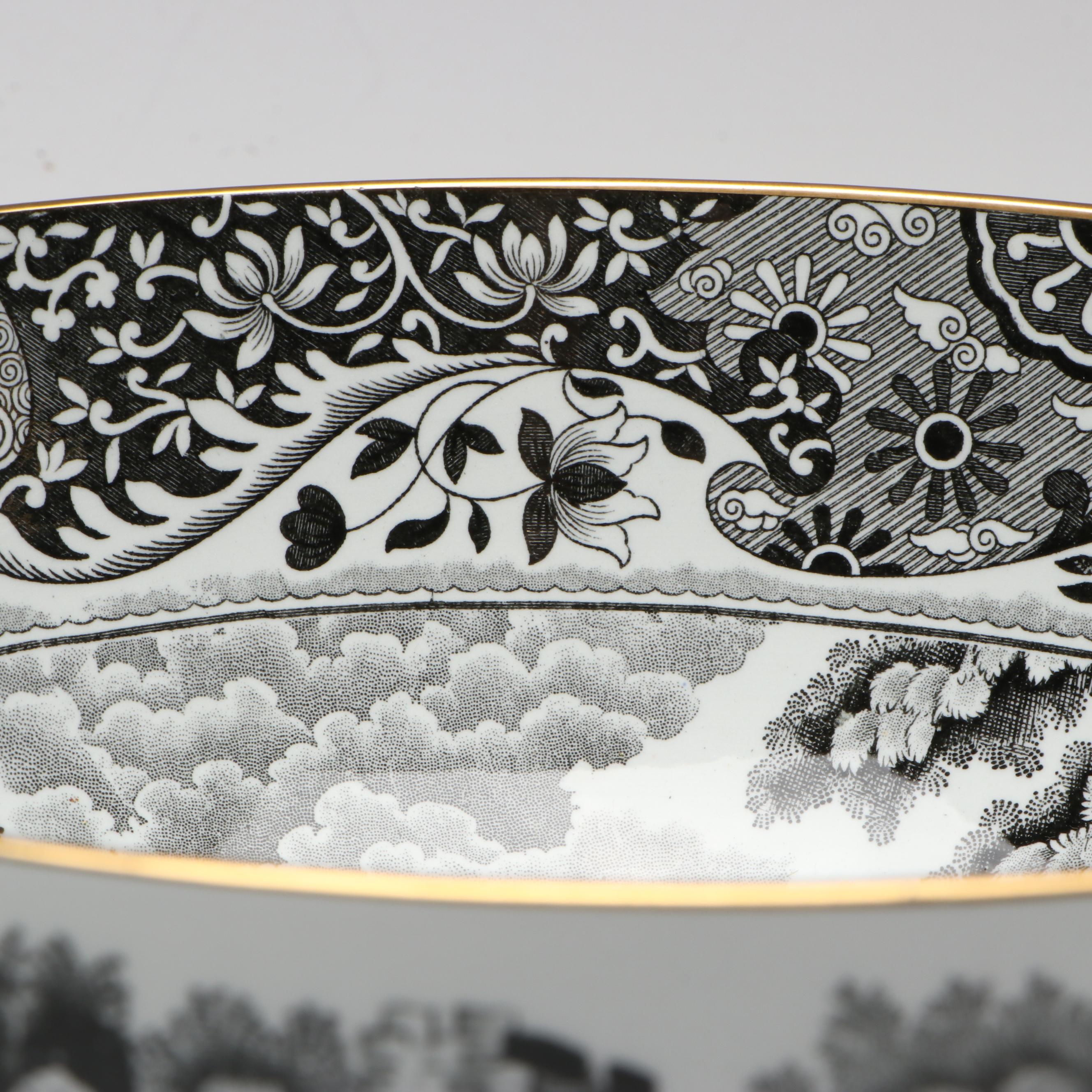 Copeland "Spode's Italian" Black Transferware Bowl