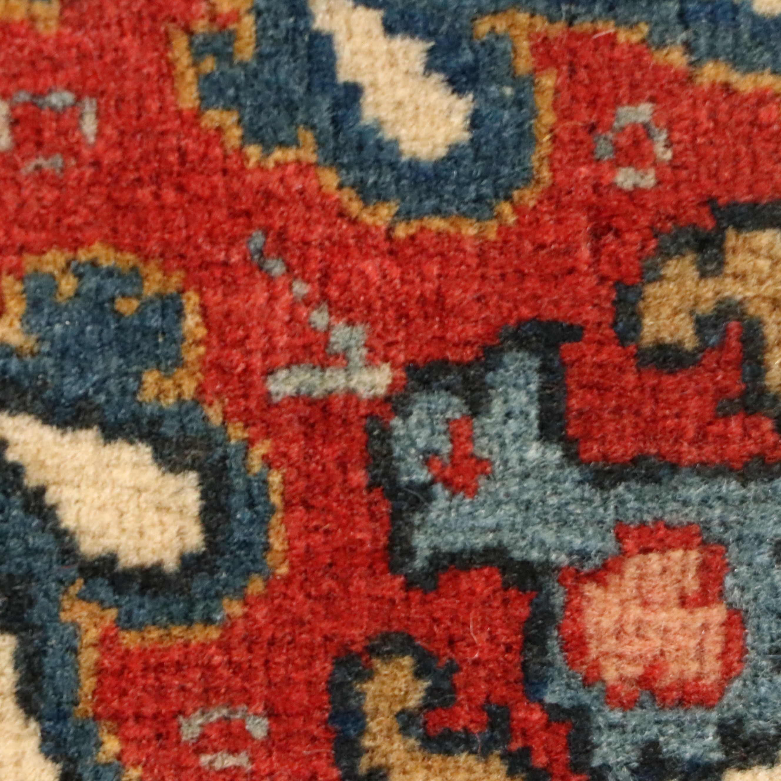 4'7 x 6'11 Hand-Knotted Persian Kashan Area Rug