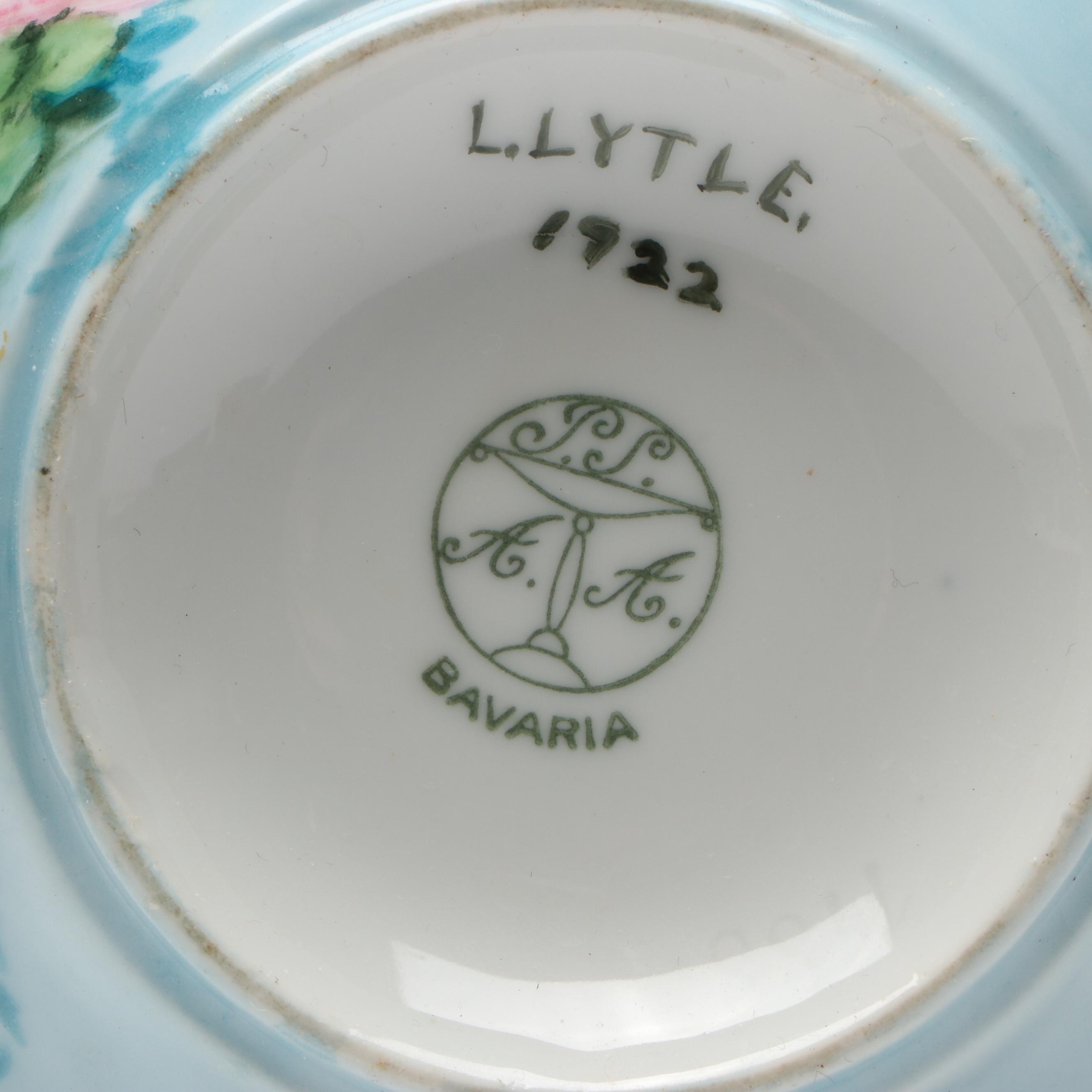 Schonwald Bavarian Jugendstil Porcelain Vase with Gilt Handles, 1919-1927