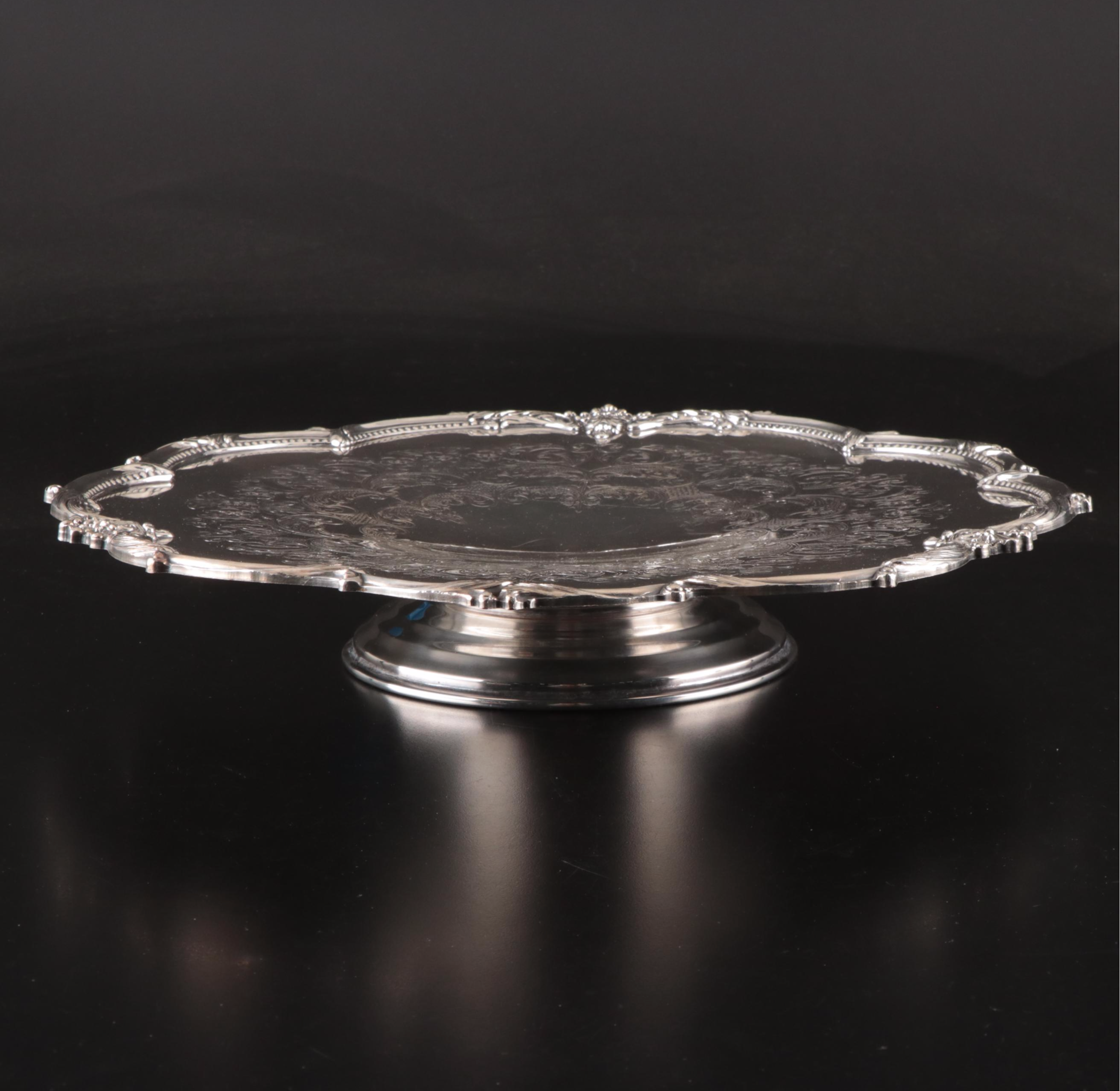 Crown Silver Silver Plate Lazy Susan, Mid to Late 20th Century