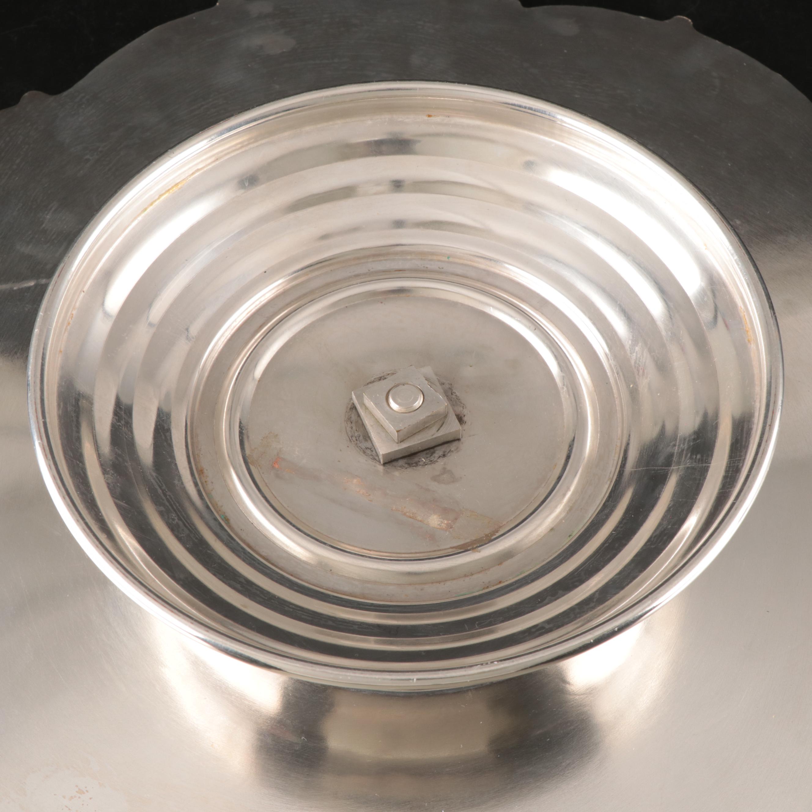 Crown Silver Silver Plate Lazy Susan, Mid to Late 20th Century