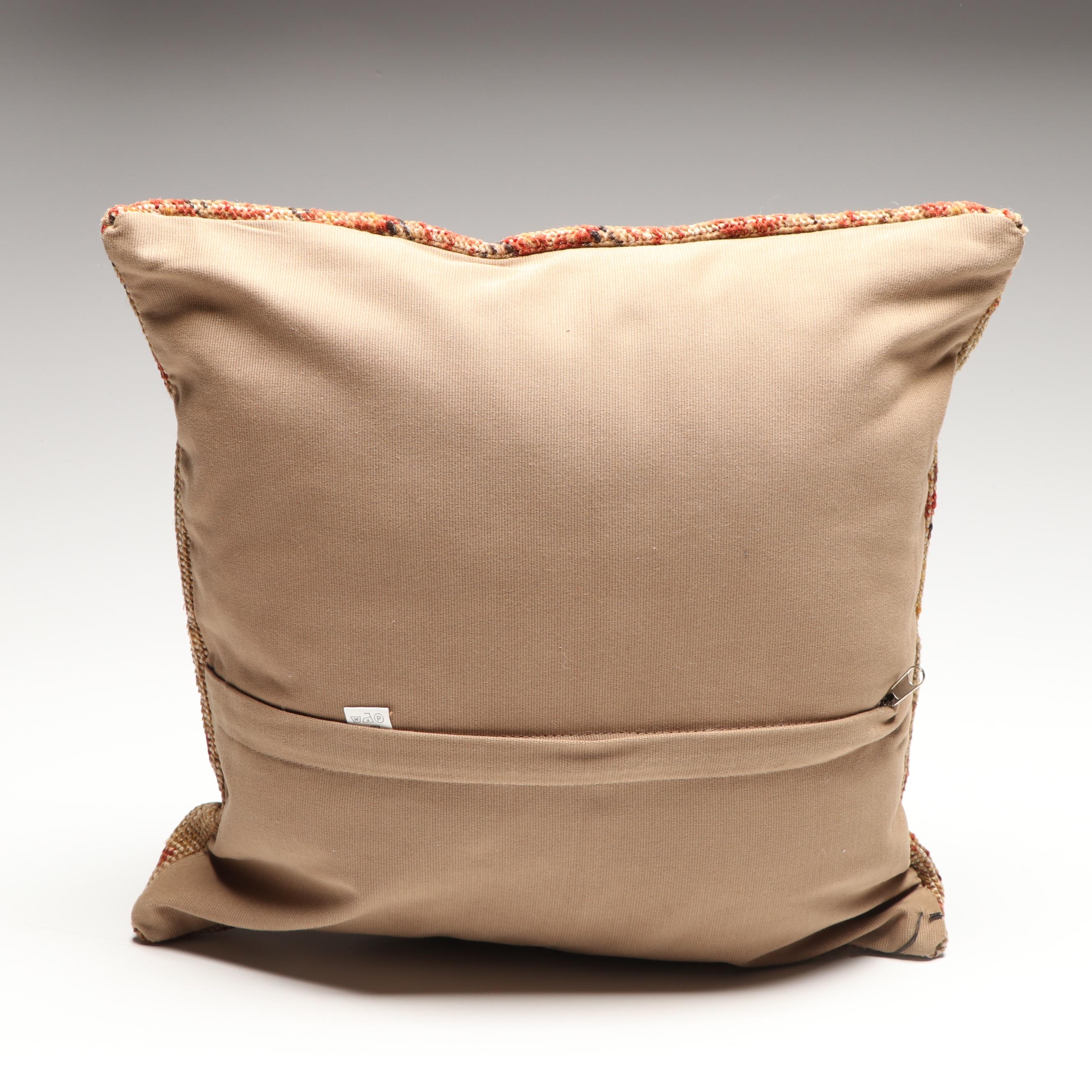 Turkish Oushak Rug Wool and Cotton Throw Pillows