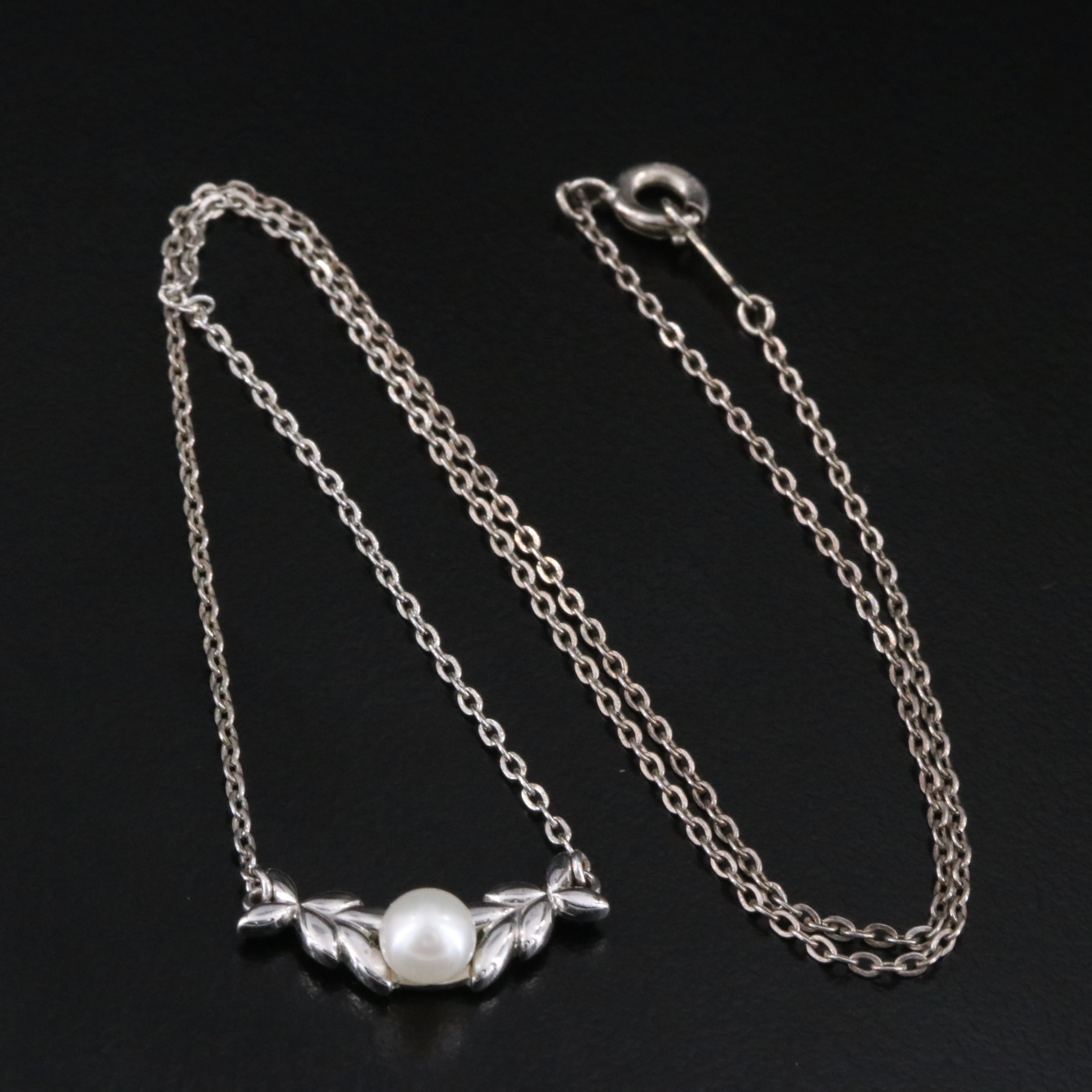 Mikimoto Sterling Pearl Necklace