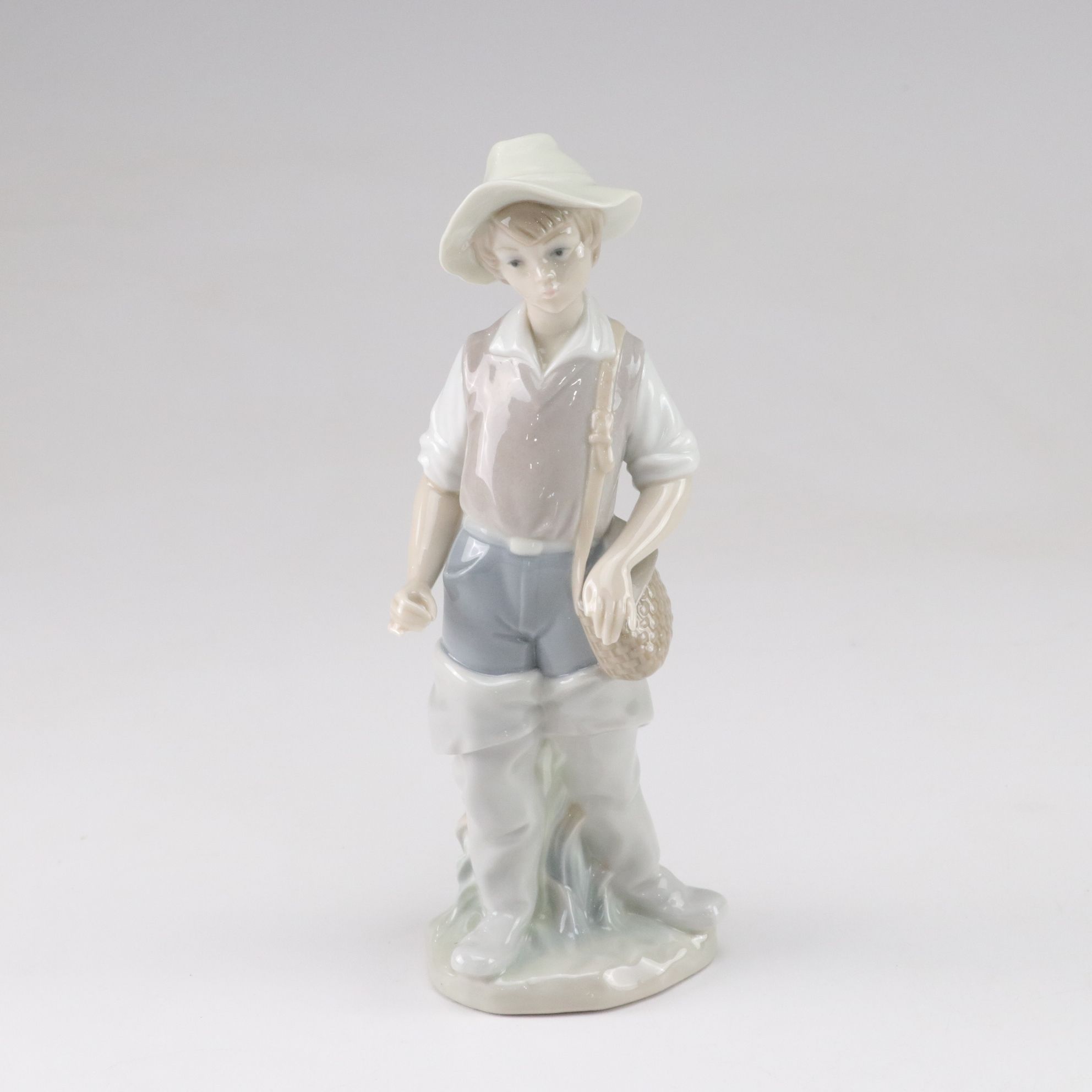 Lladró "Going Fishing," "Boy with Yacht," and "Geese" Porcelain Figurines, 1970s