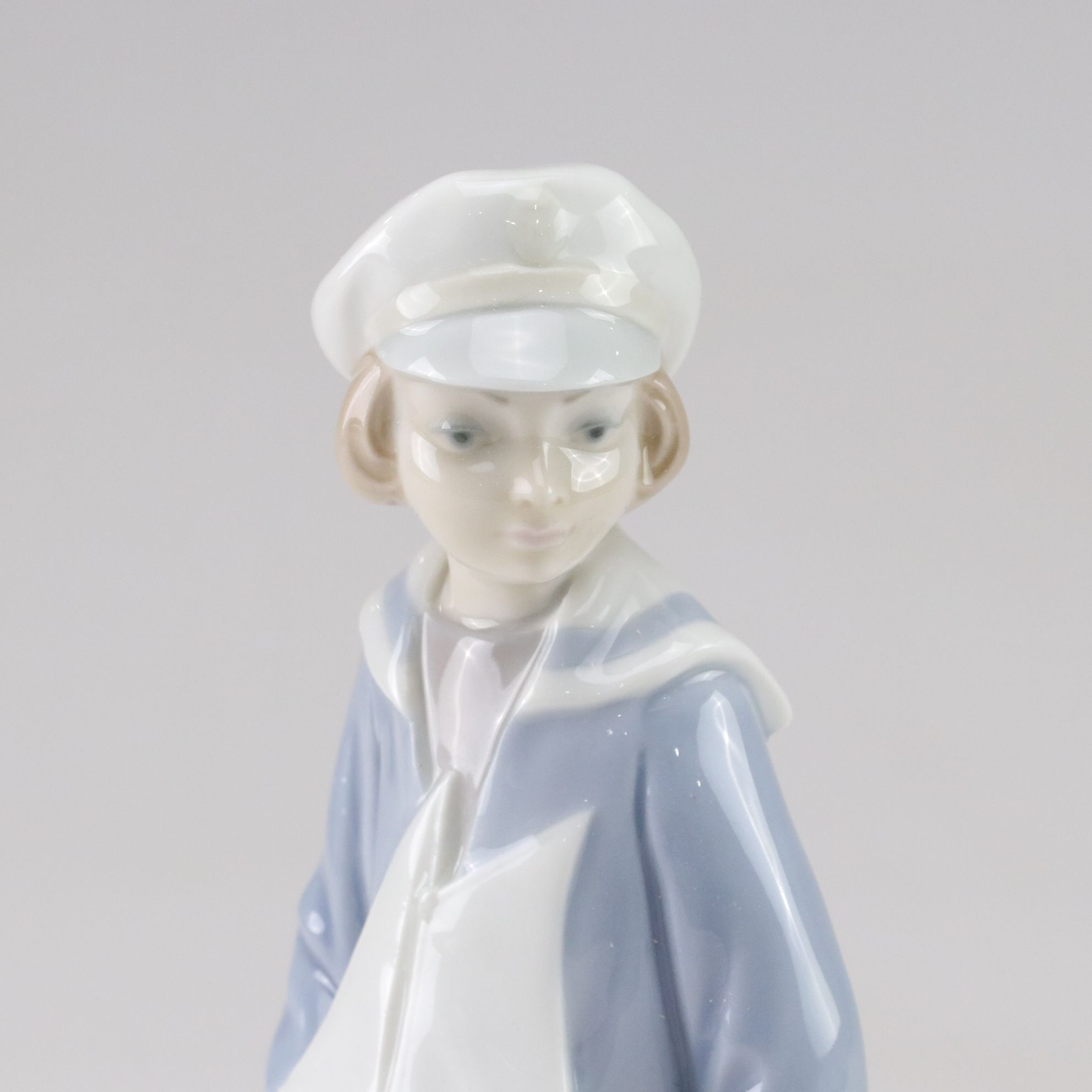 Lladró "Going Fishing," "Boy with Yacht," and "Geese" Porcelain Figurines, 1970s
