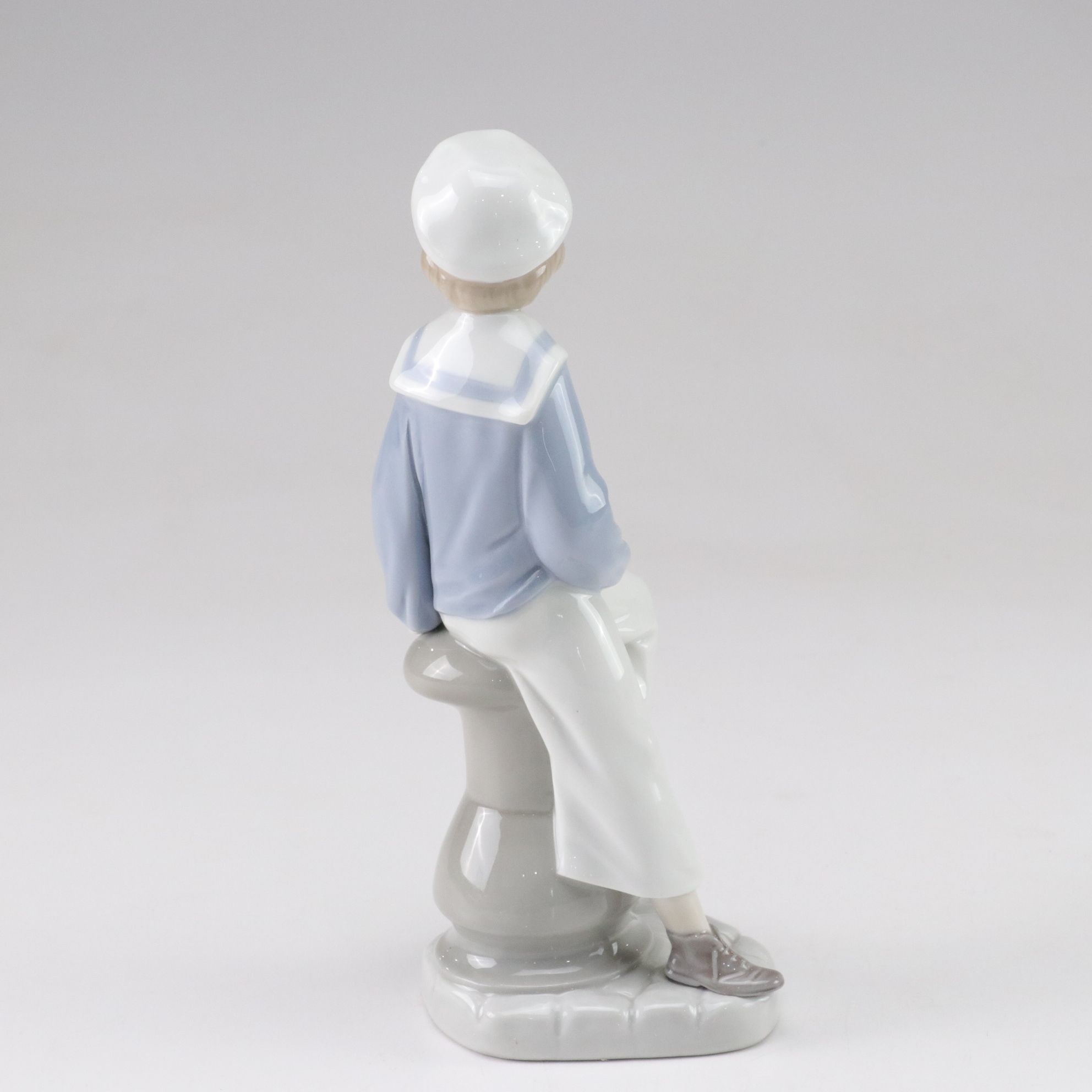 Lladró "Going Fishing," "Boy with Yacht," and "Geese" Porcelain Figurines, 1970s
