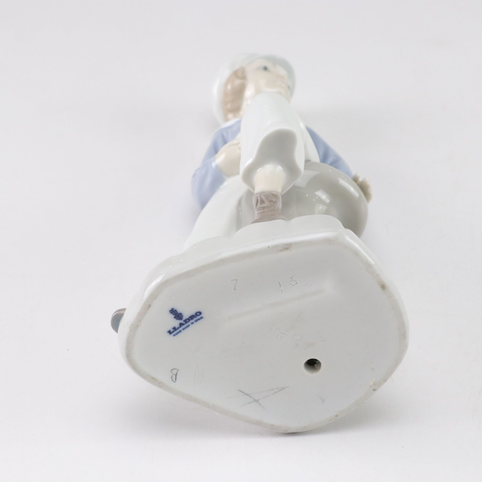 Lladró "Going Fishing," "Boy with Yacht," and "Geese" Porcelain Figurines, 1970s