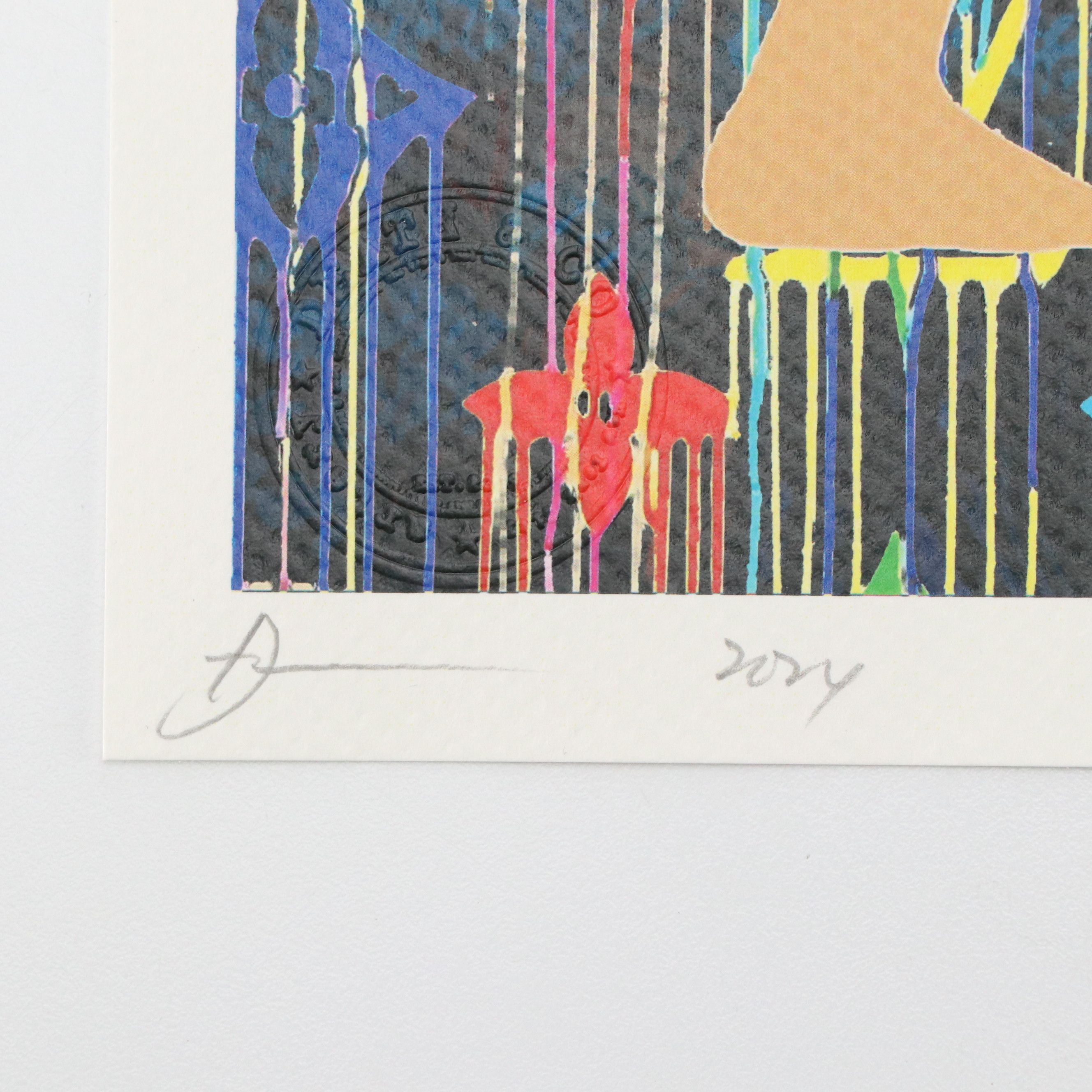 Death NYC Pop Art Graphic Print of Pulp Fiction x Van Gogh x LV, 2024