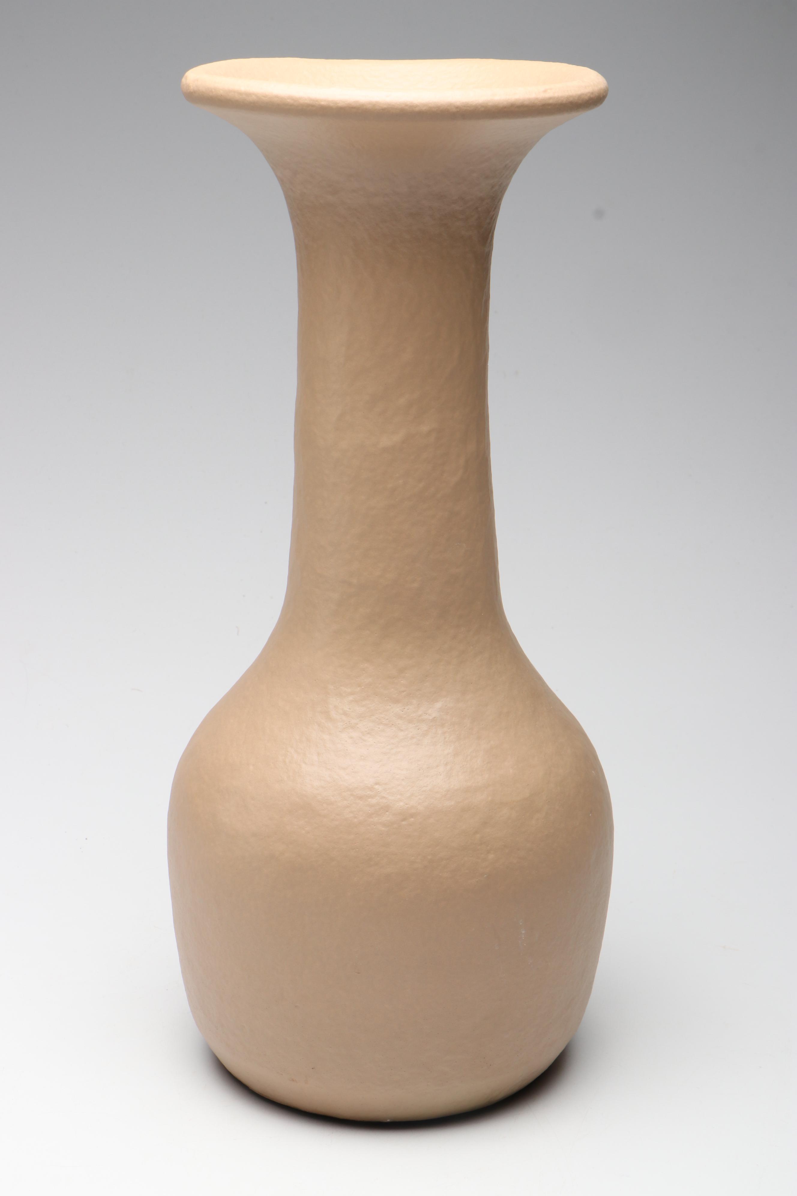 Rustic Farmhouse Ceramic Pitcher and Beige Vase