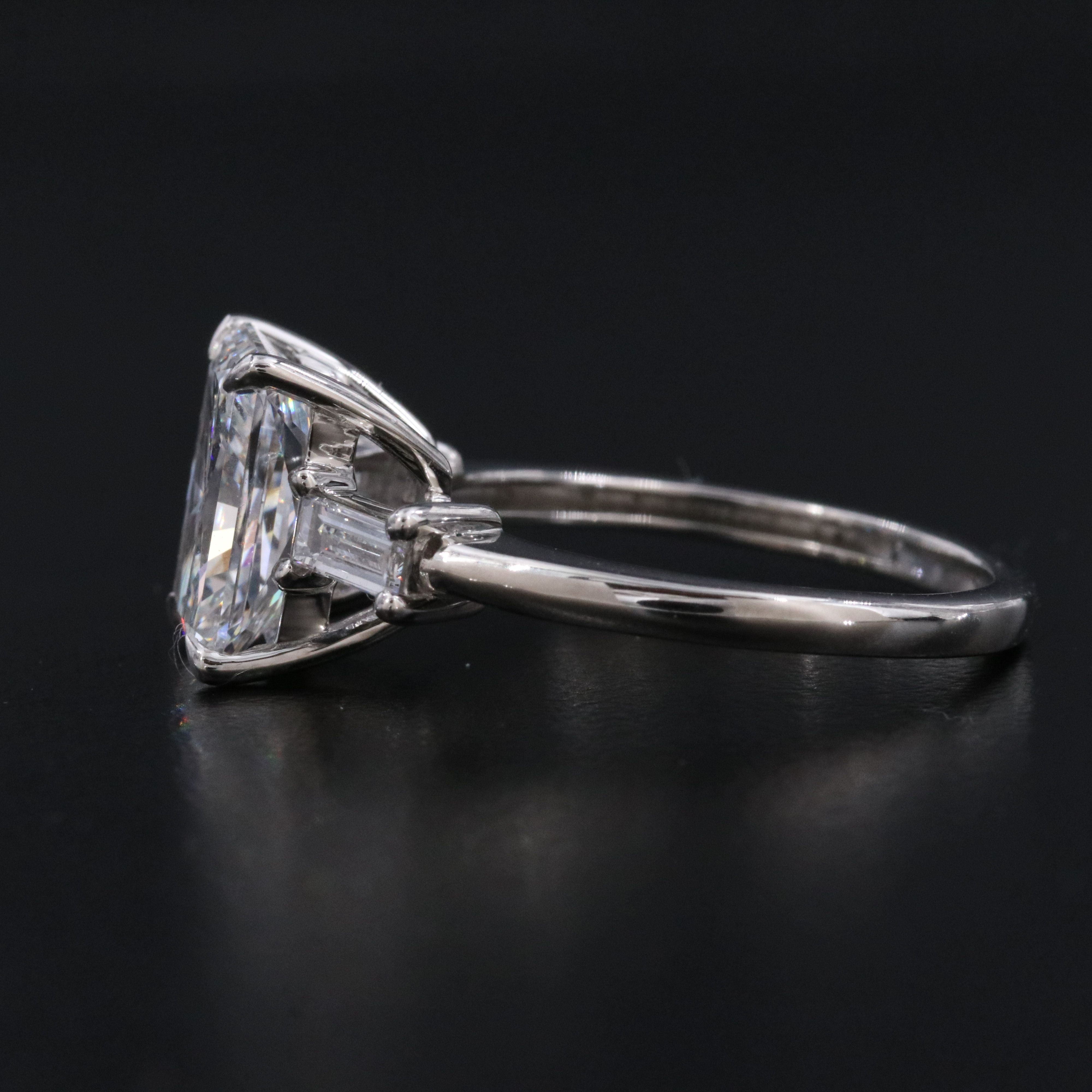 Platinum 3.37 CTW Lab Grown Diamond Ring with IGI Reports