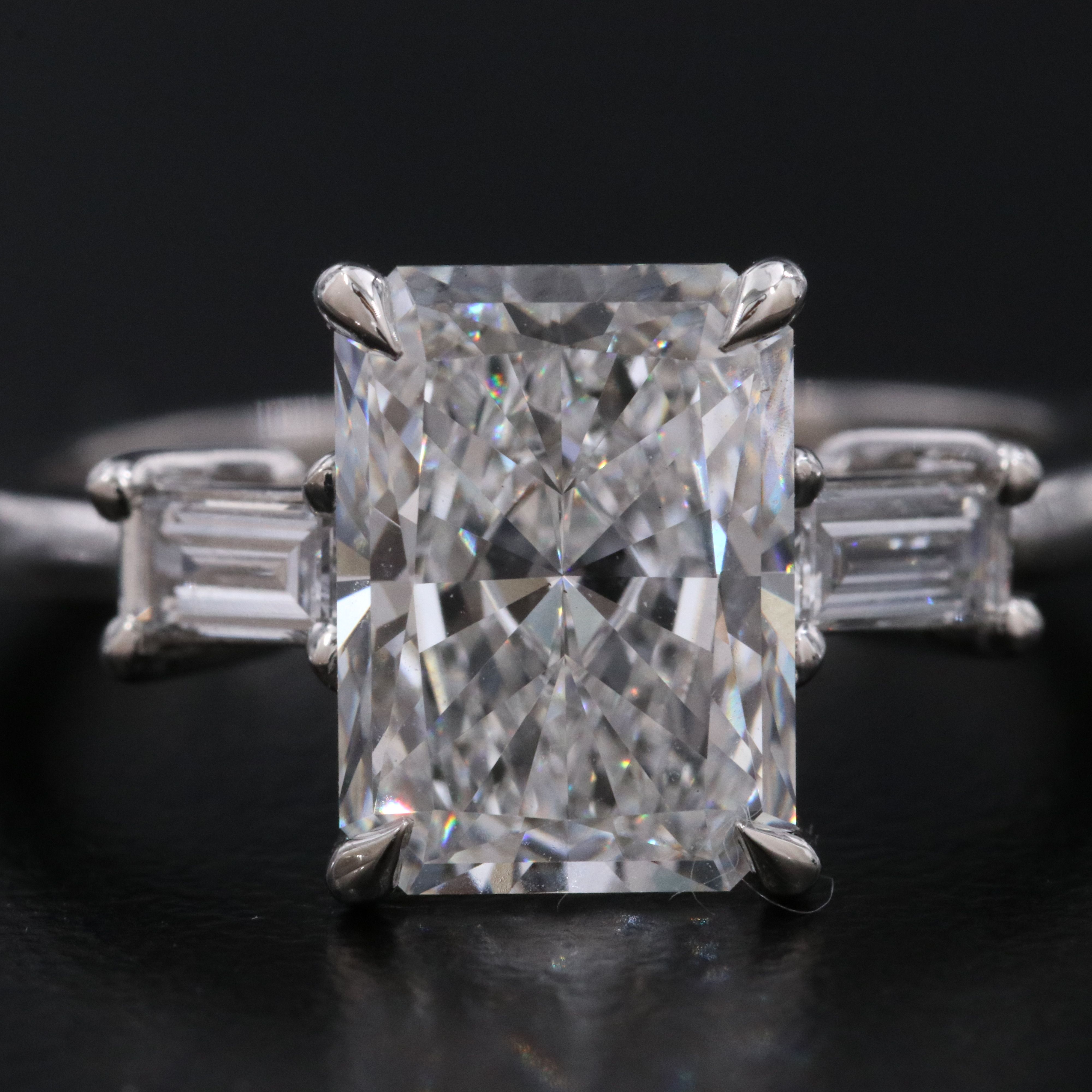 Platinum 3.37 CTW Lab Grown Diamond Ring with IGI Reports