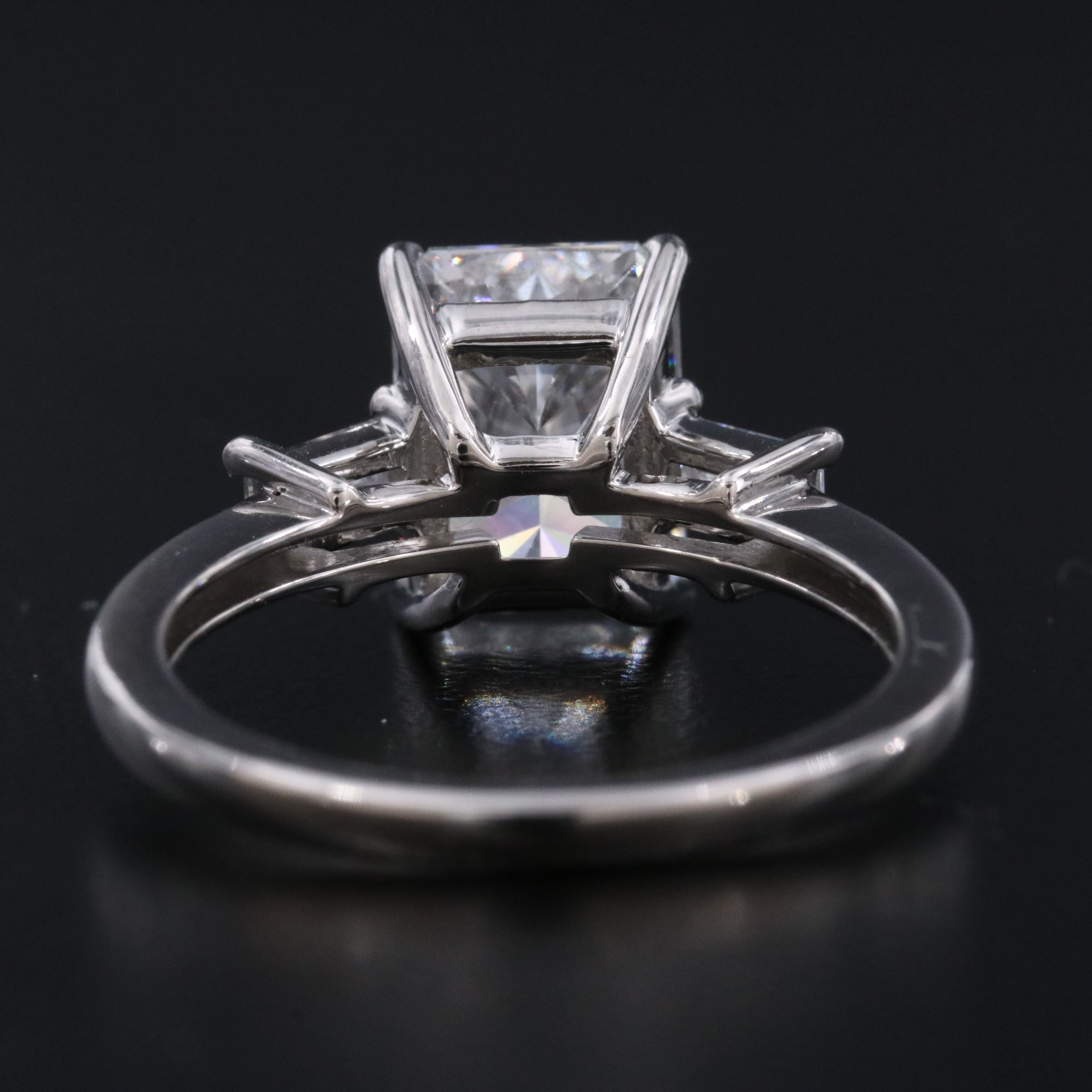 Platinum 3.37 CTW Lab Grown Diamond Ring with IGI Reports